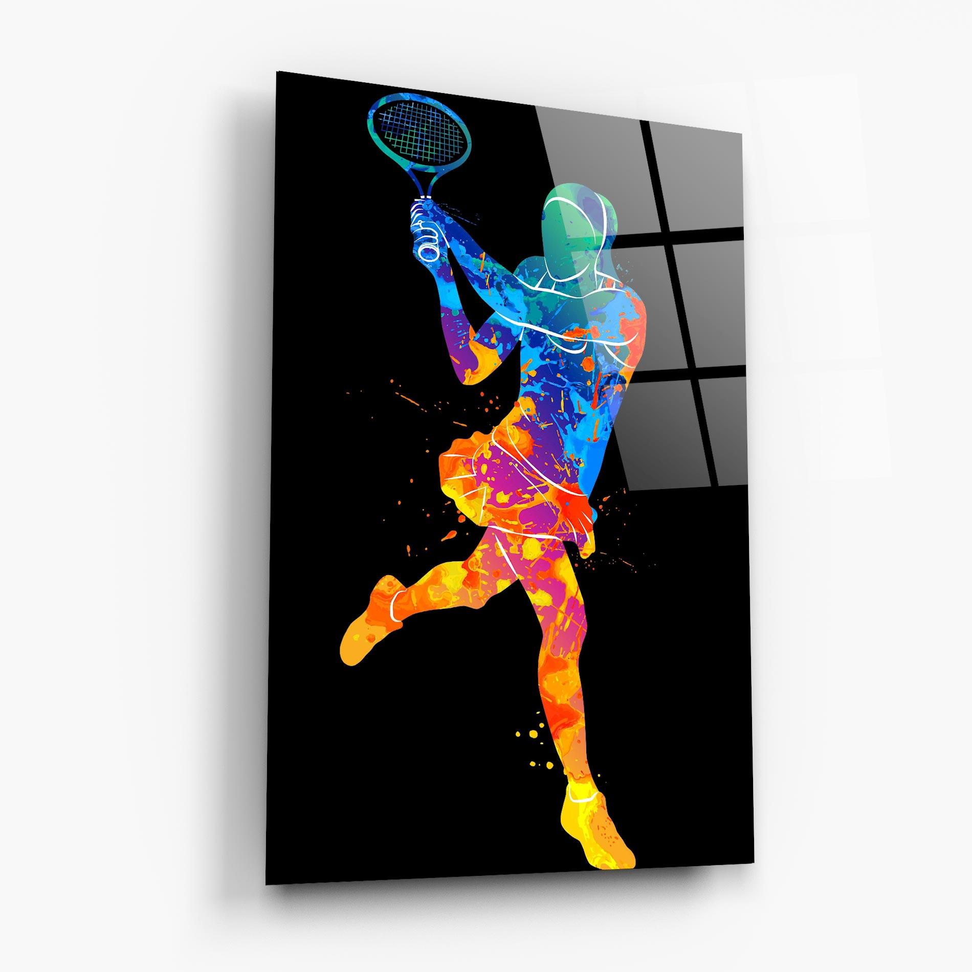 Üvegkép Blue Orange Tennis mockup 6