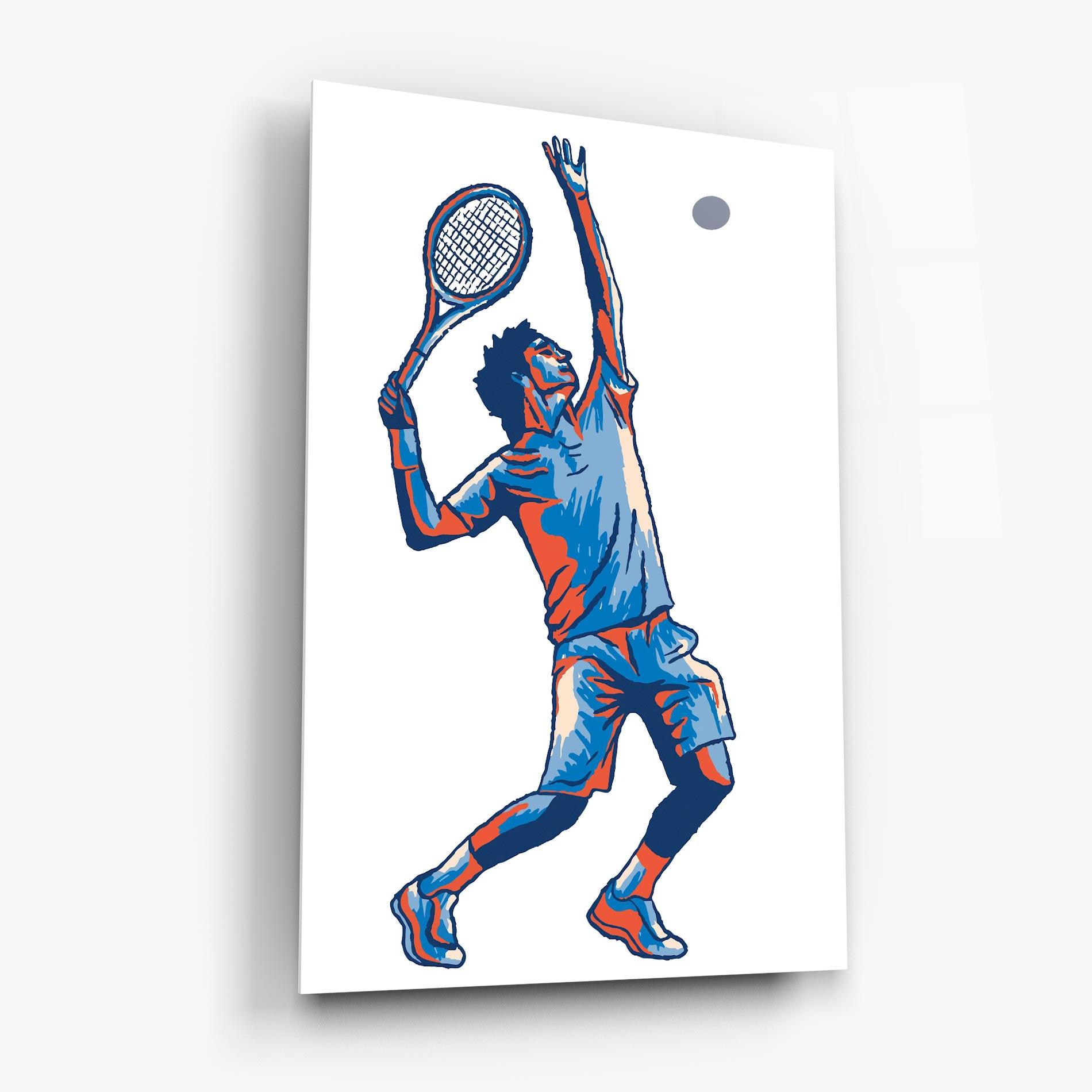 Üvegkép Blue Red Tennis mockup 6