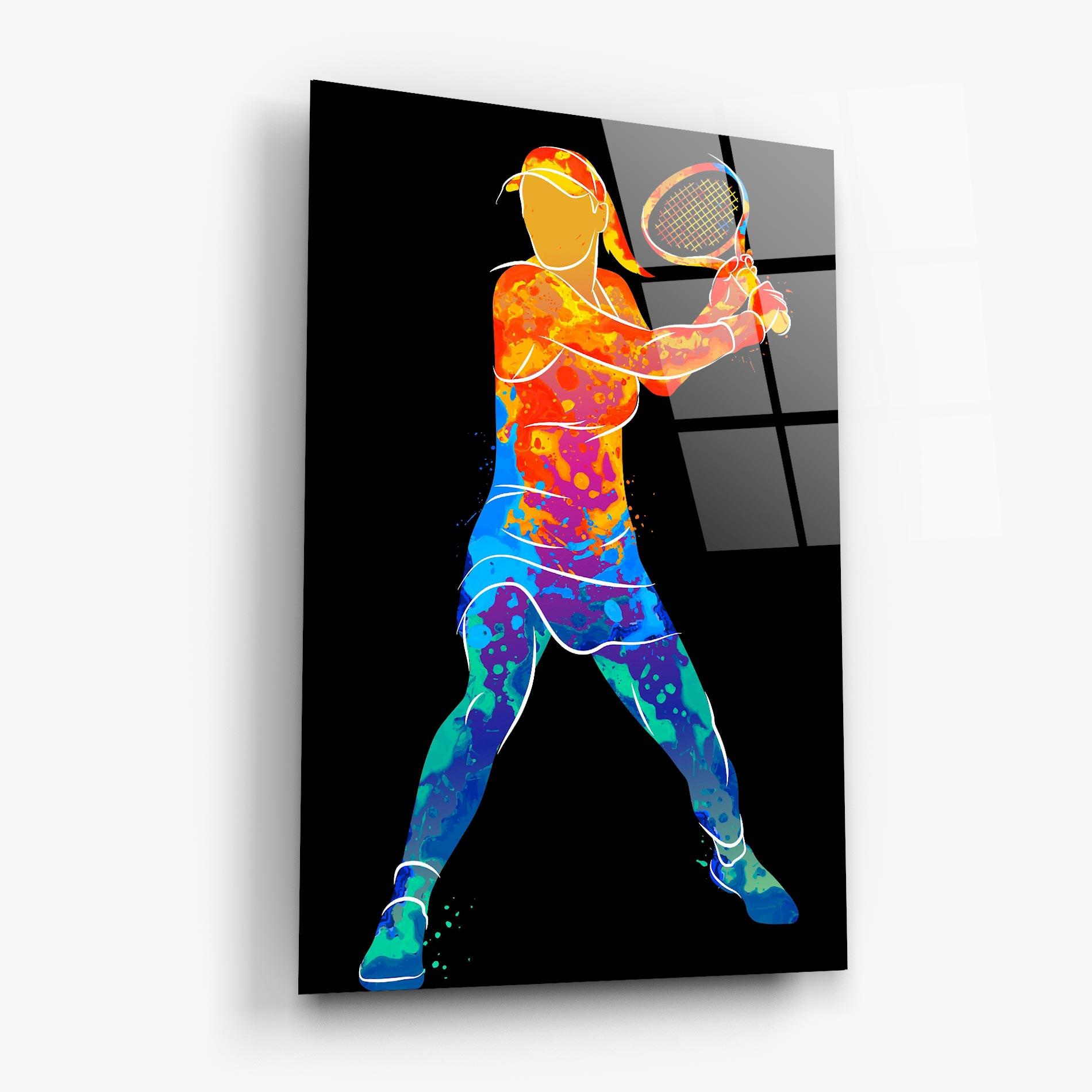 Üvegkép Green Orange Tennis mockup 6