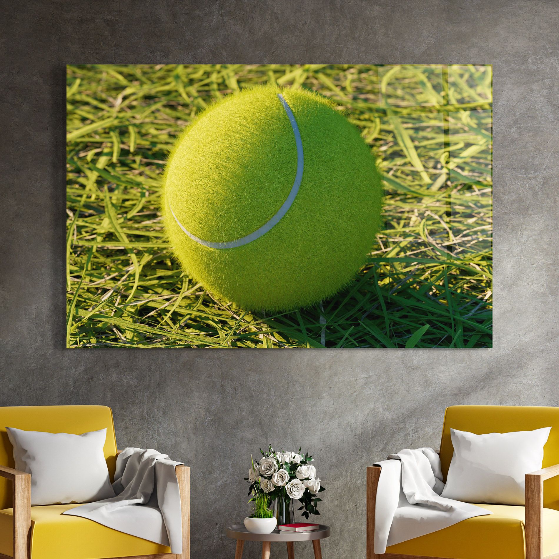 Green Tennis Ball mockup 4