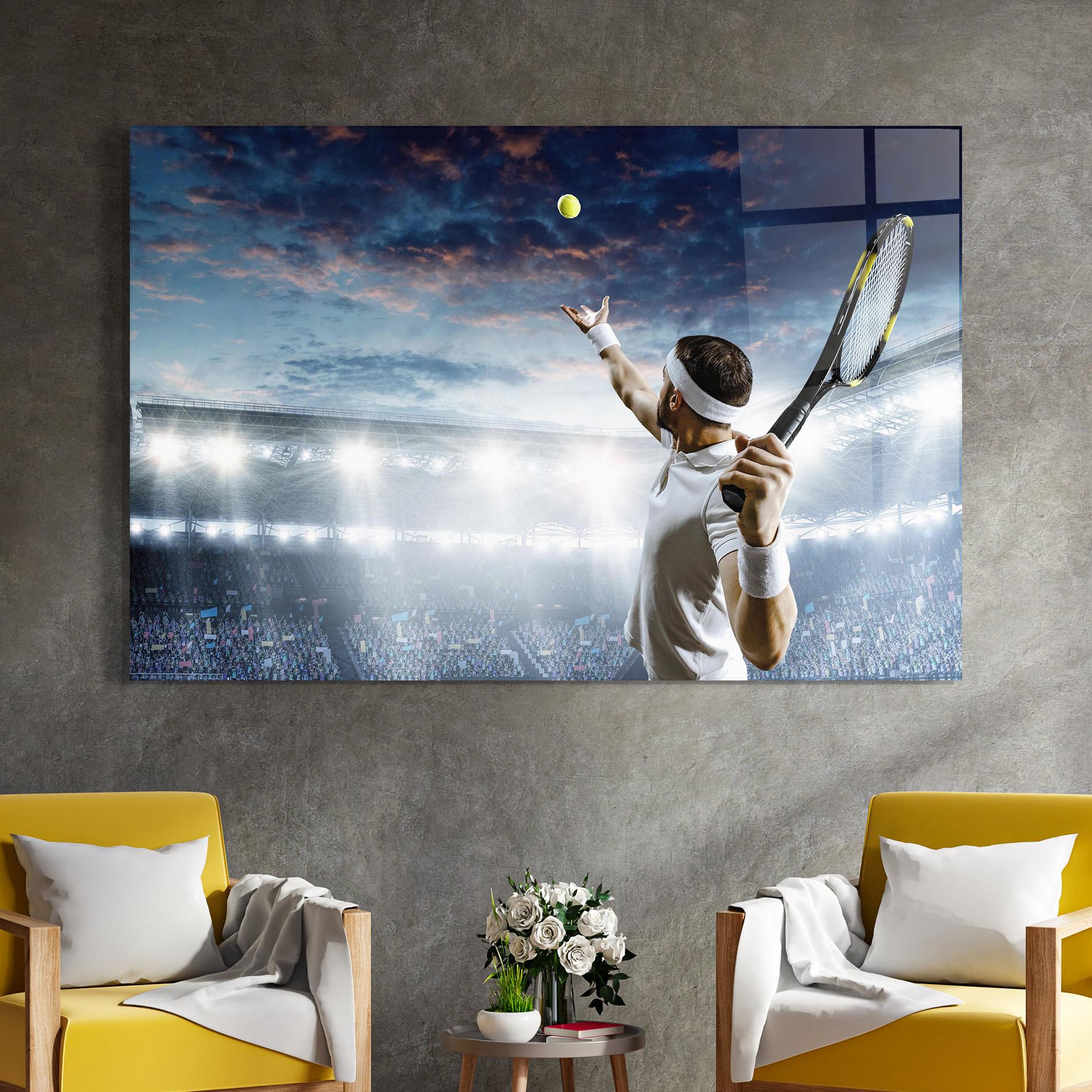 Üvegkép Professional Tennis Player mockup 4