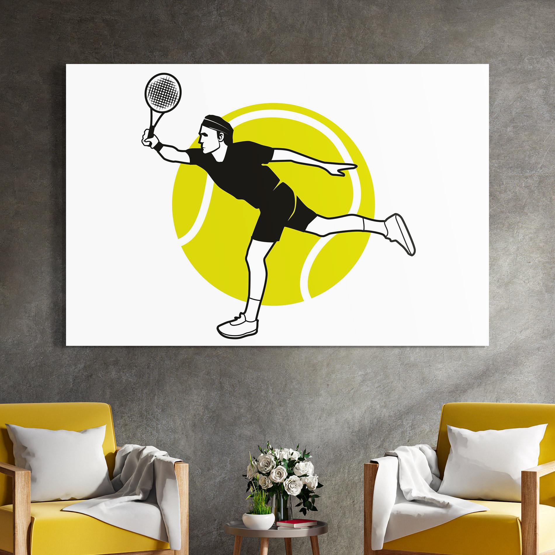 Üvegkép Running Tennis mockup 4