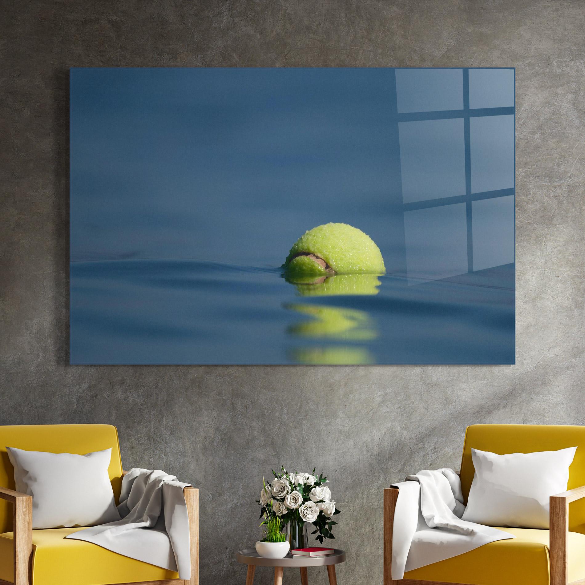 Üvegkép Tennis Ball In Water mockup 4