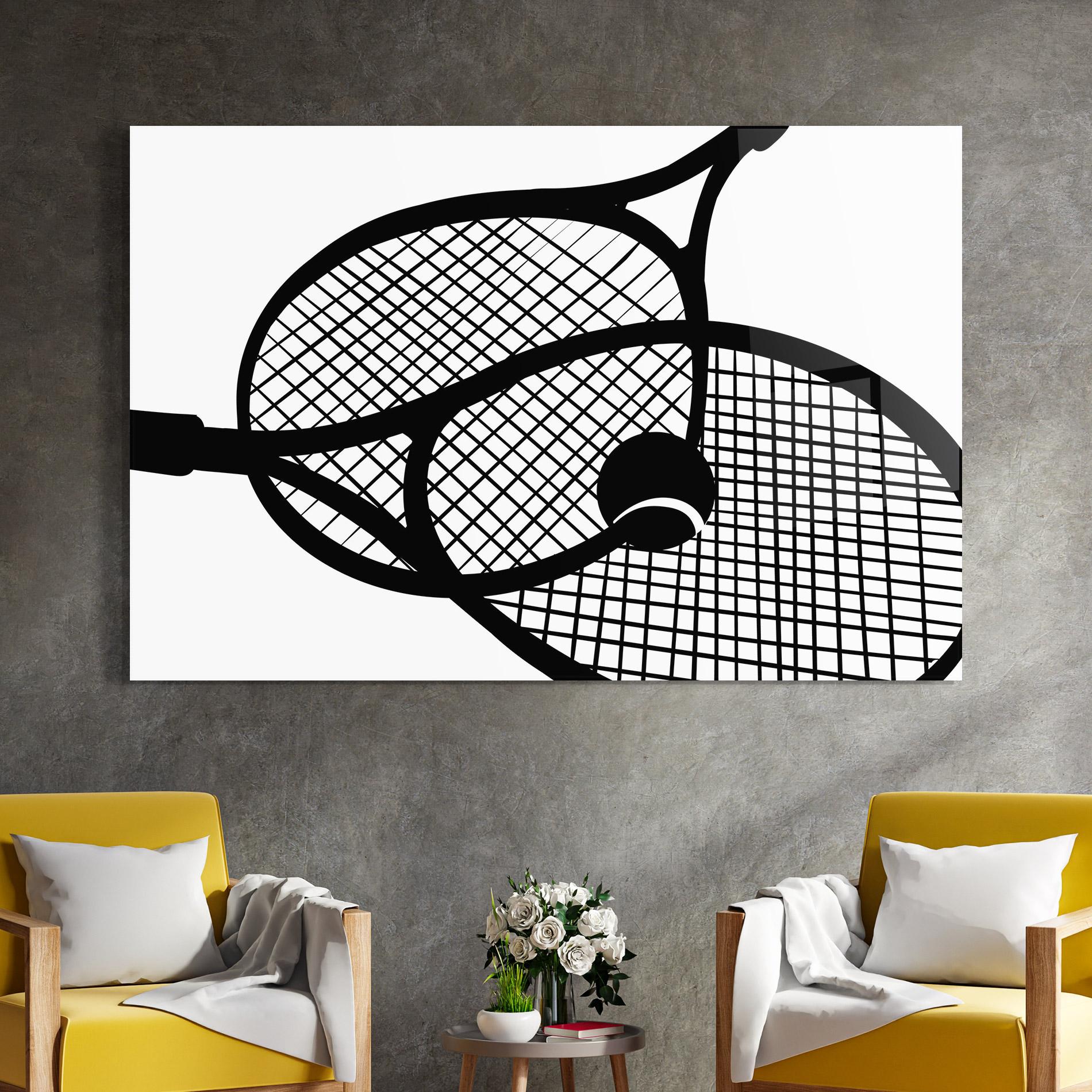 Üvegkép Tennis Ball Line mockup 4