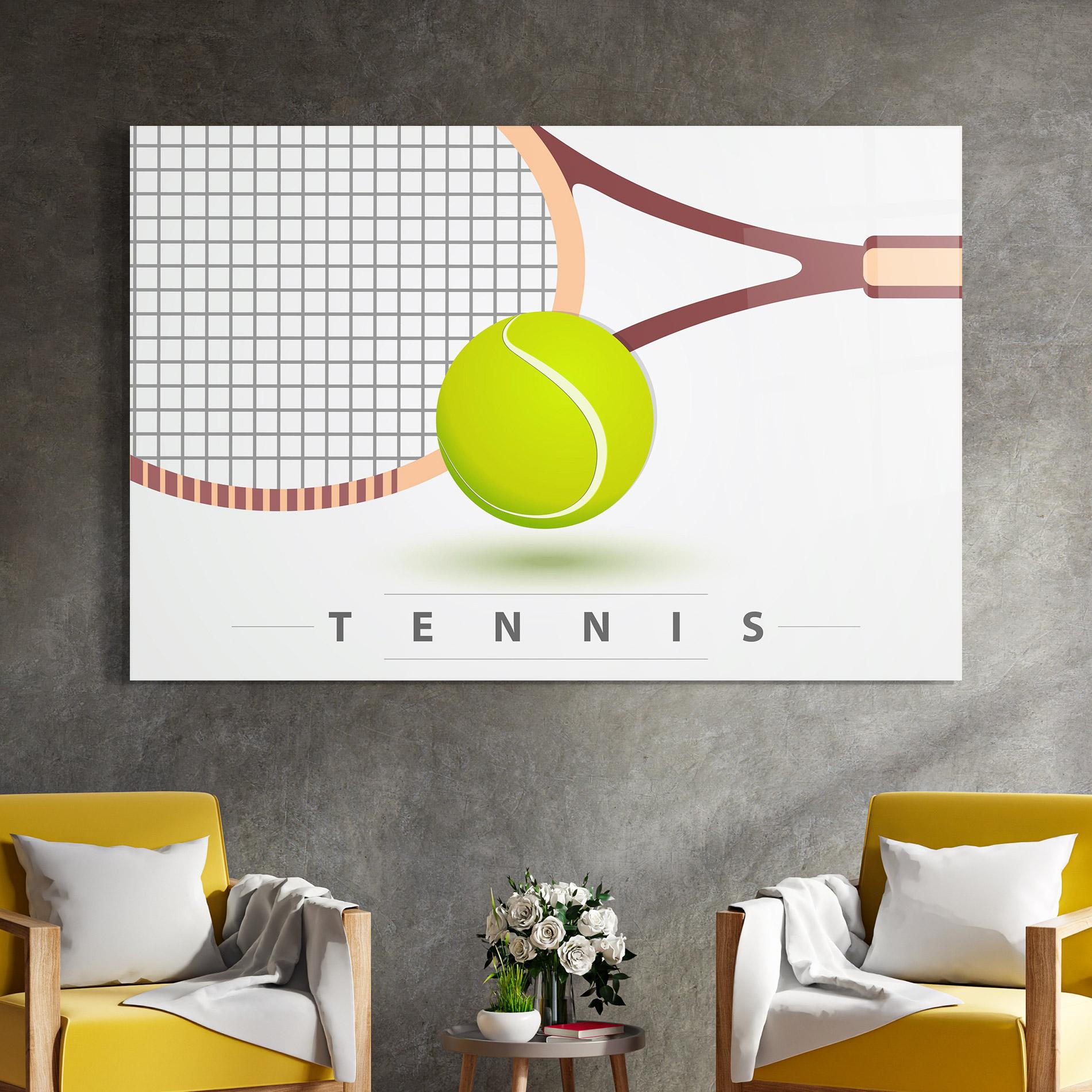 Üvegkép Tennis Ball mockup 4