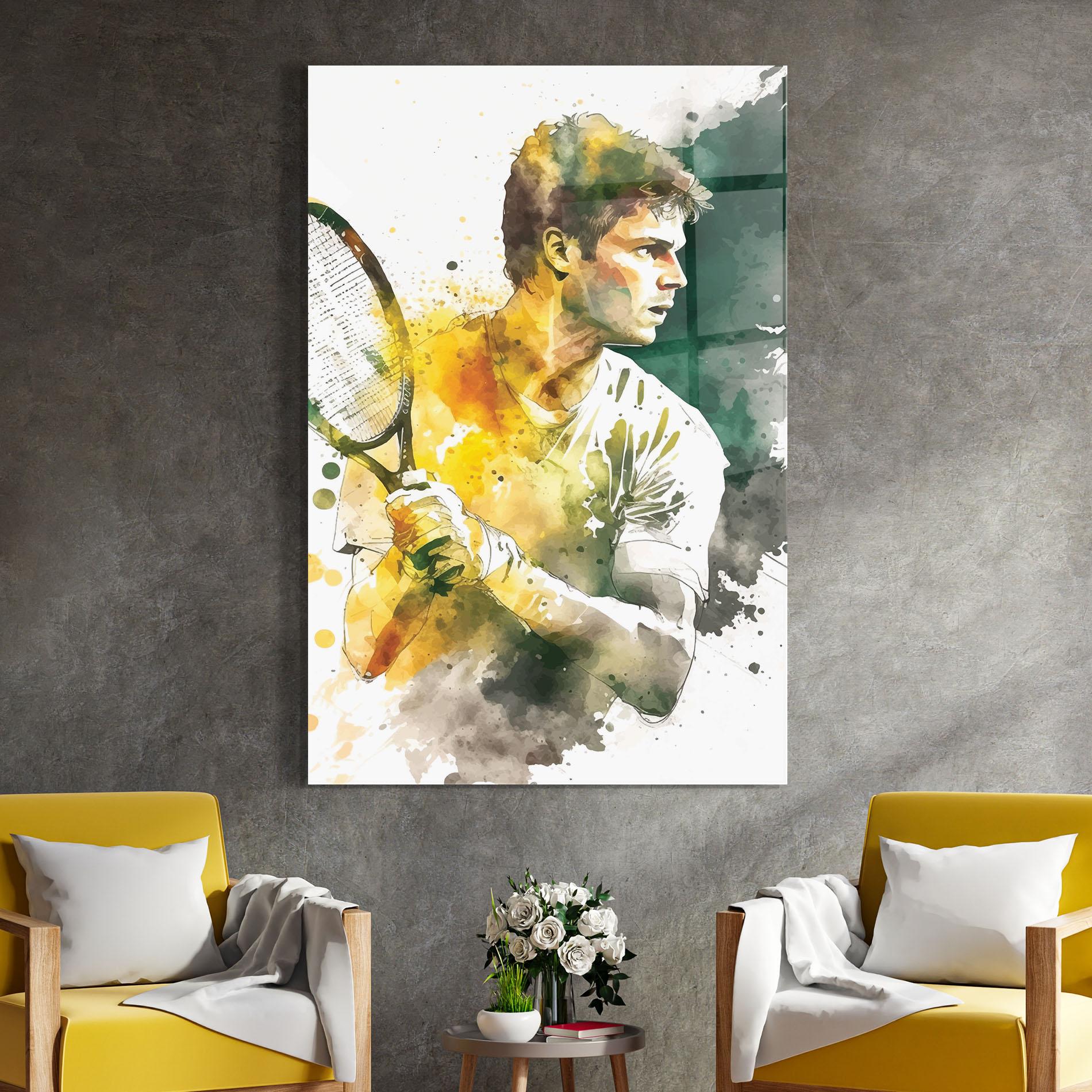 Üvegkép Player Watercolor mockup 4