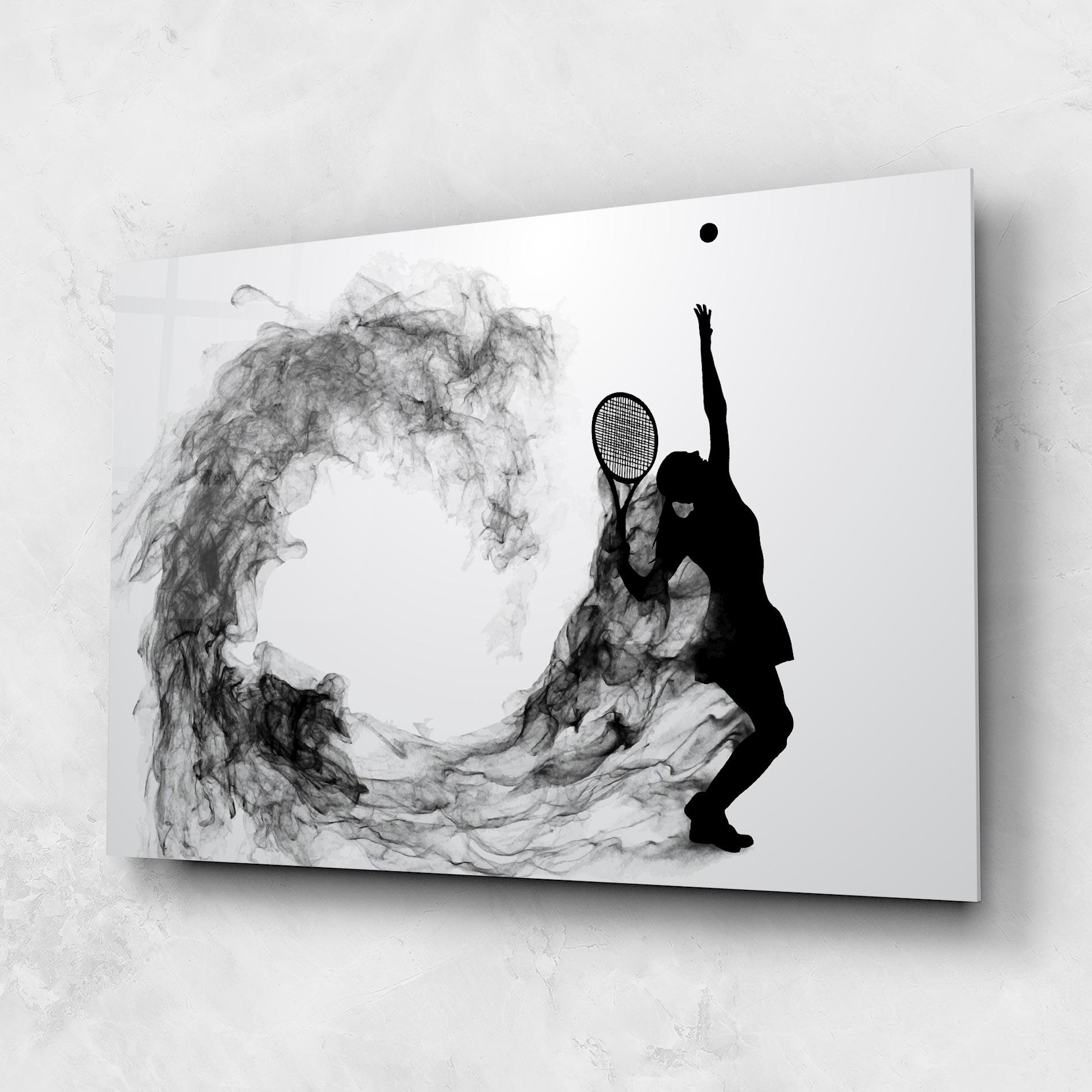 Üvegkép Black Tennis Smoke mockup 1