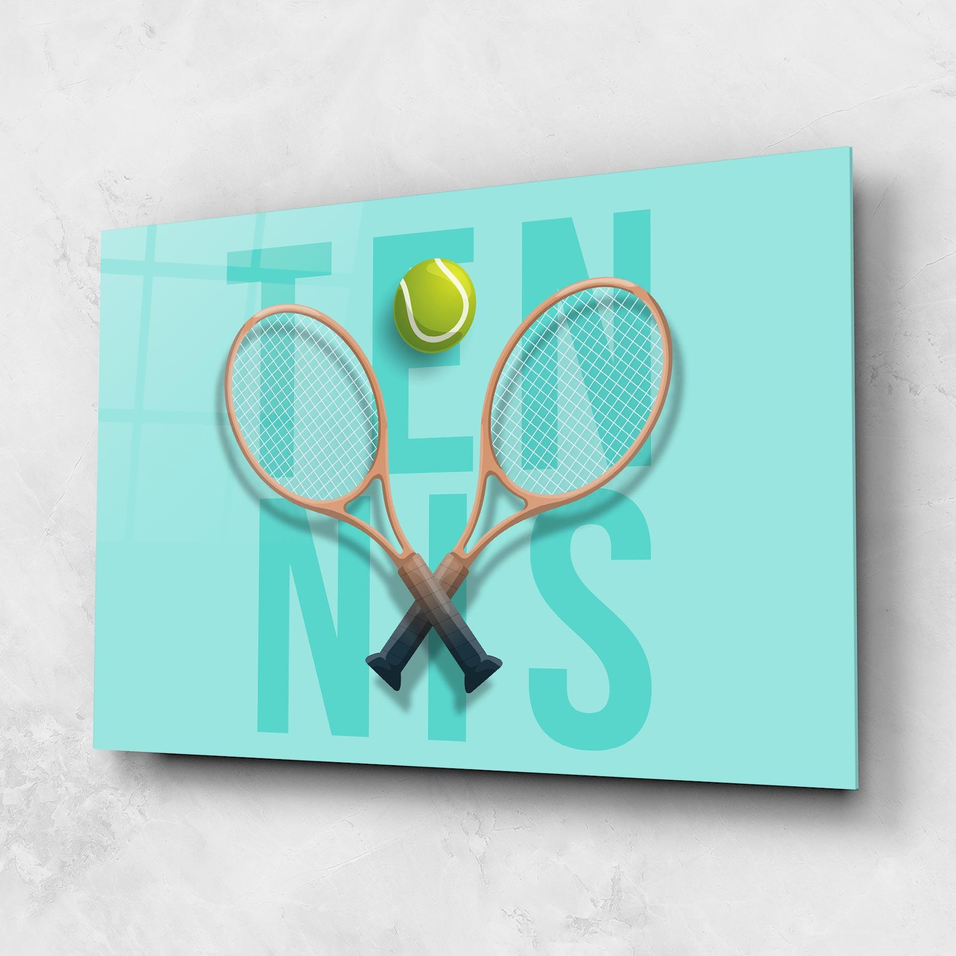 Üvegkép Light Blue Tennis mockup 1