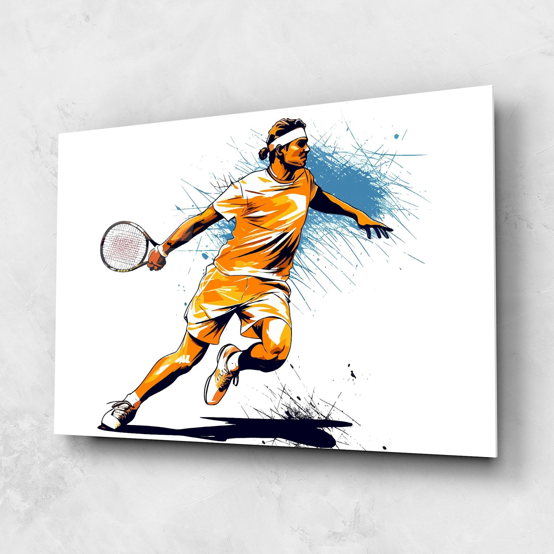 Üvegkép Orange Blue Tennis mockup 1