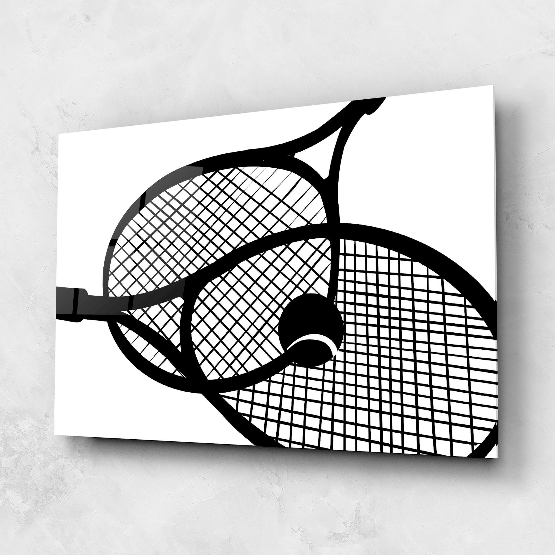 Üvegkép Tennis Ball Line mockup 1