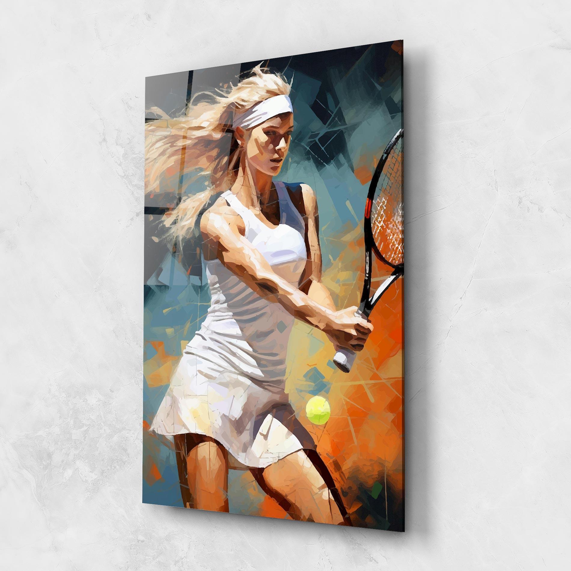 Üvegkép Blonde Tennis Girl mockup 1