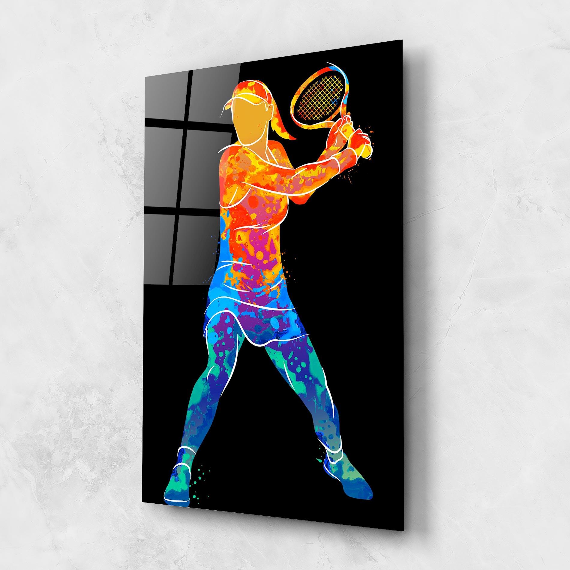 Üvegkép Green Orange Tennis mockup 1