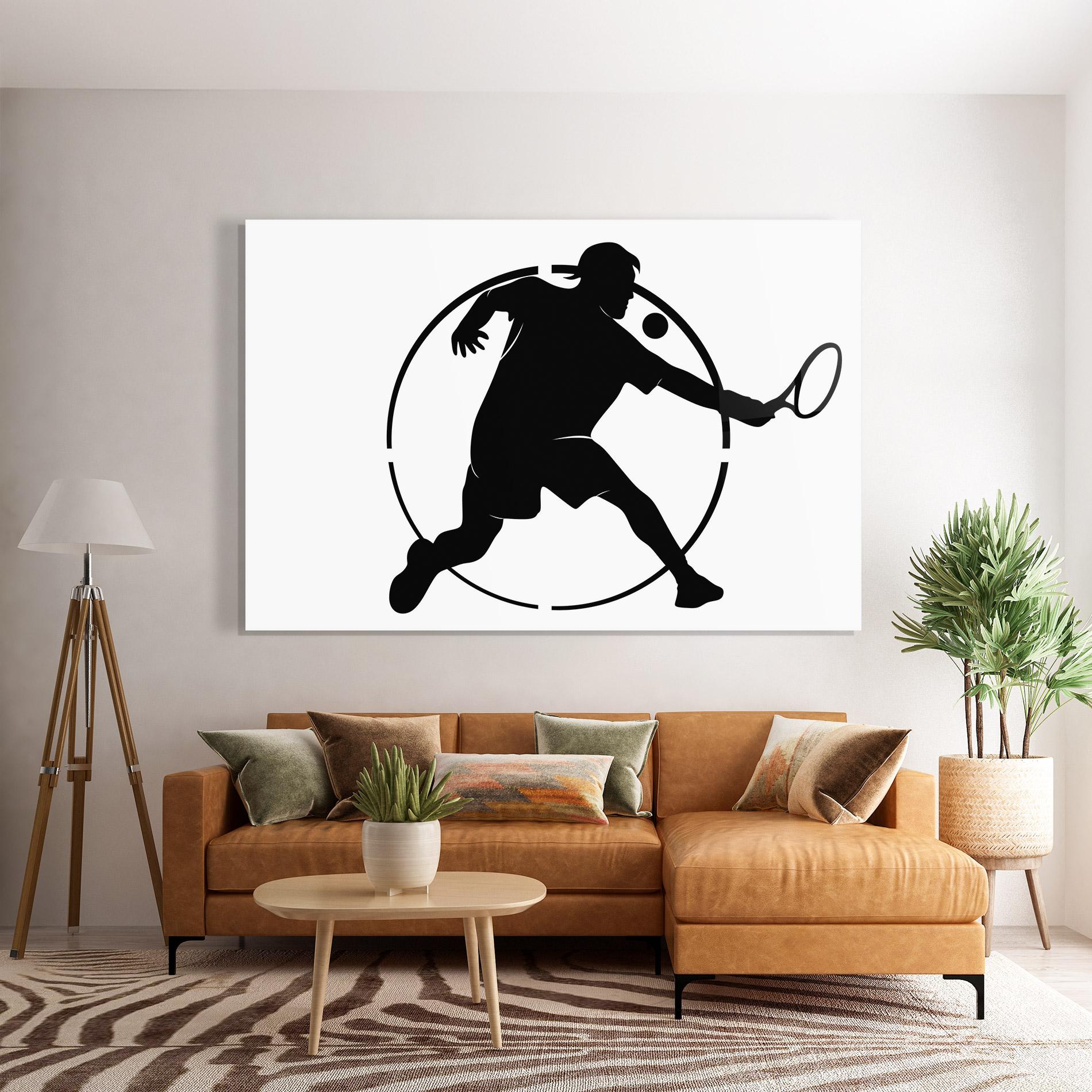 Üvegkép Tennis Black Circle mockup 7