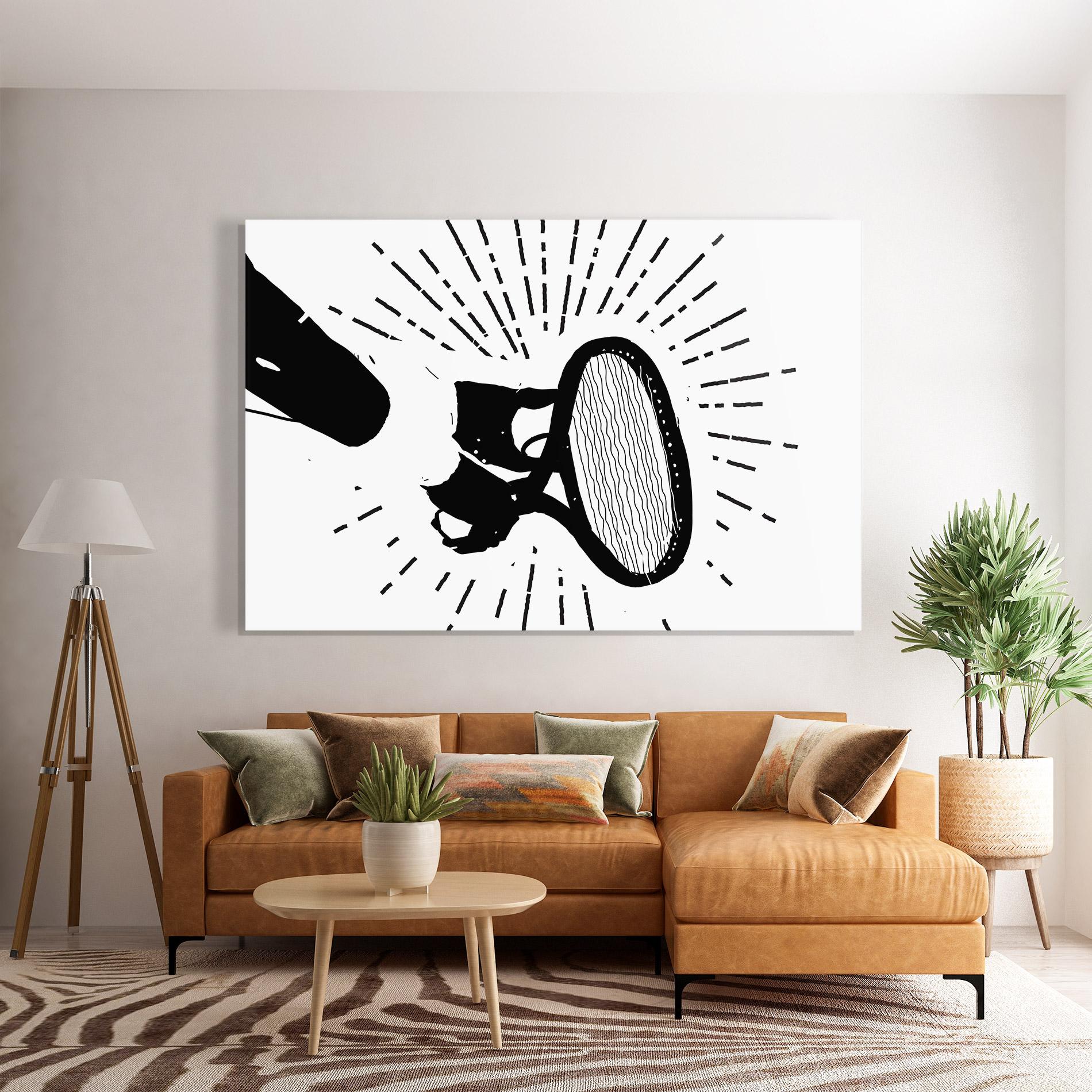 Üvegkép Tennis Black Line mockup 7