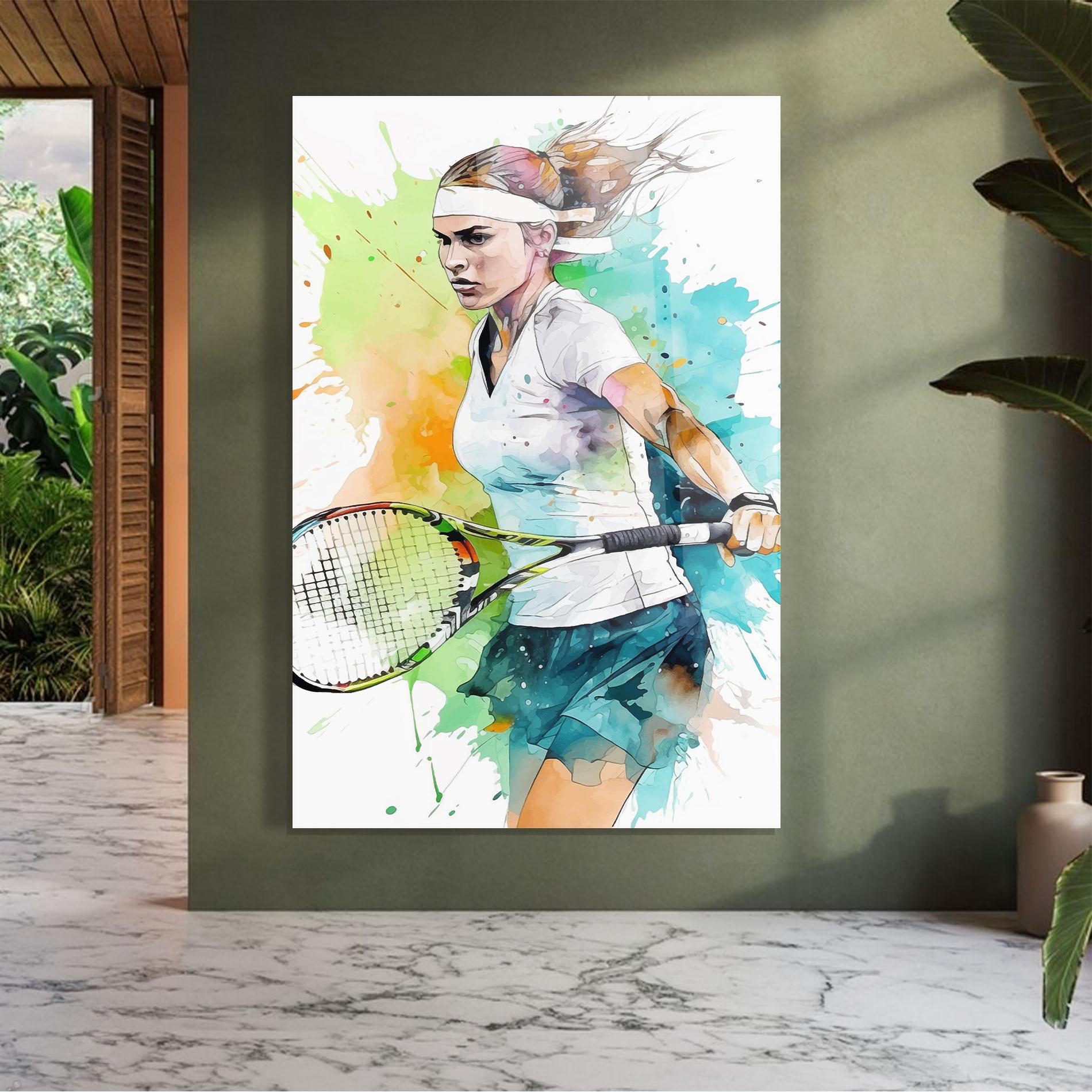 Üvegkép Green Blue Tennis mockup 7