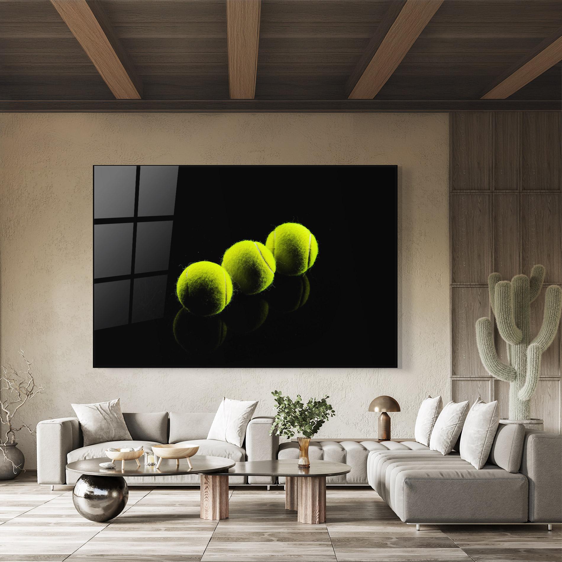Üvegkép 3 Tennis Balls mockup 8
