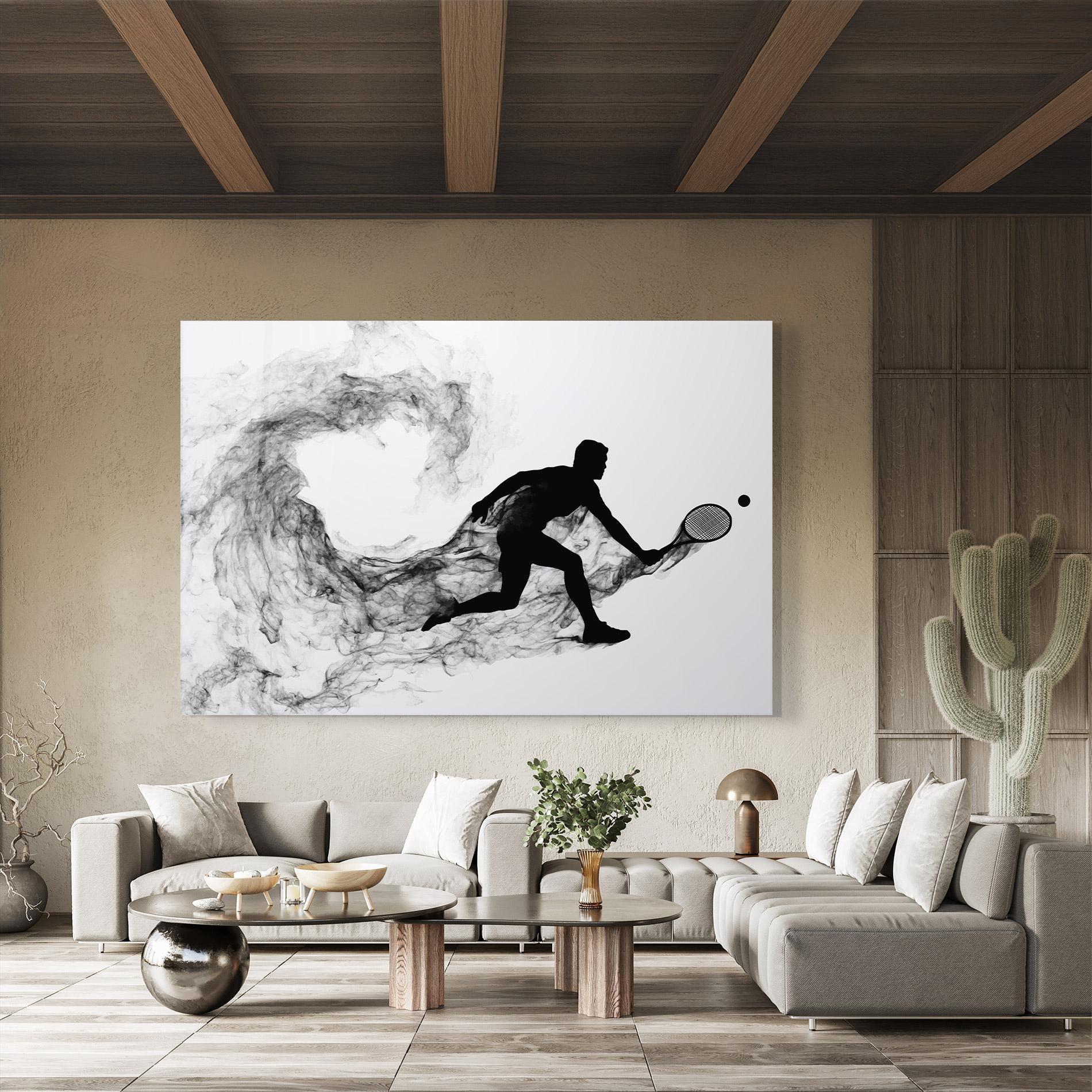Üvegkép Black Smoke Tennis mockup 8