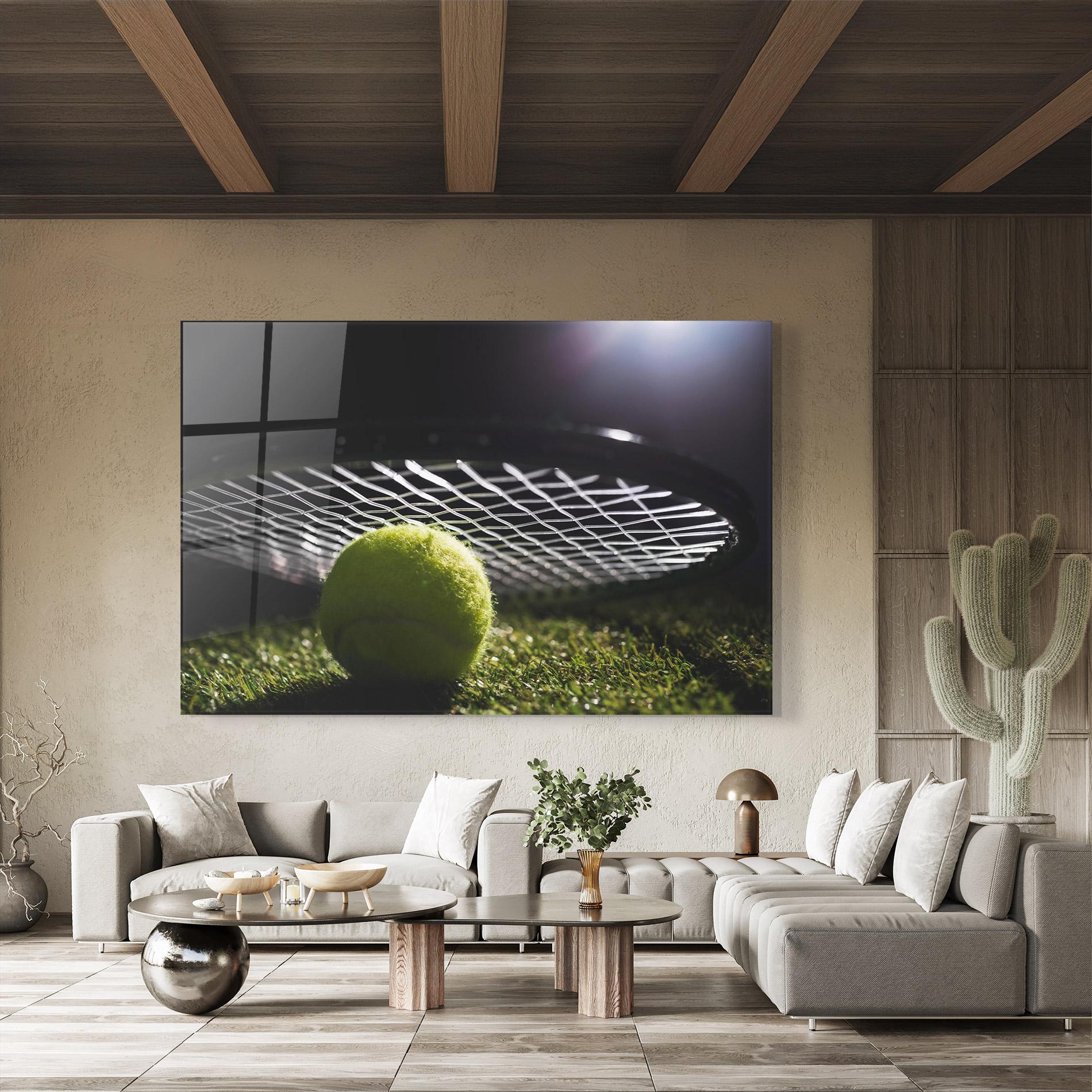 Üvegkép Close Up Tennis Ball mockup 8