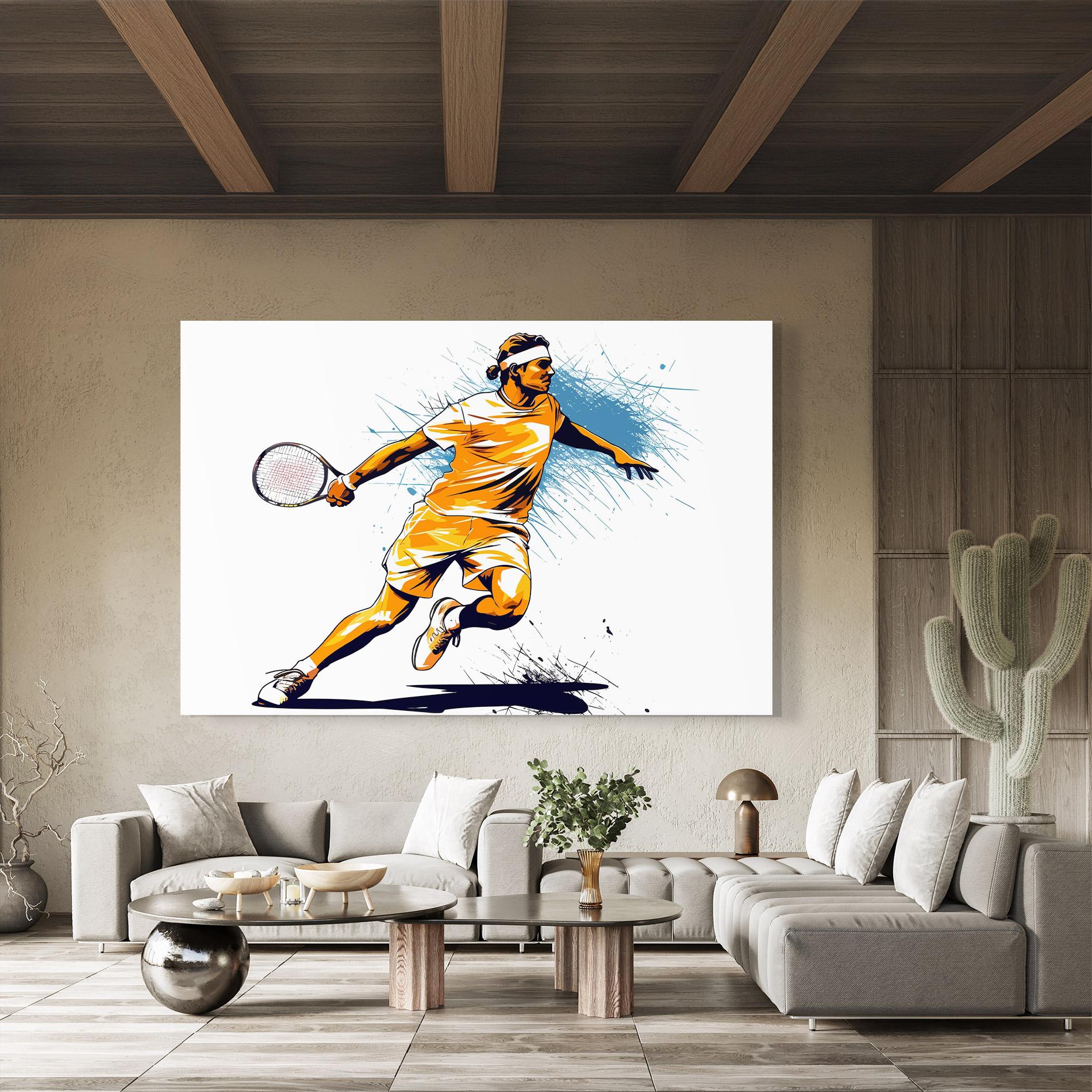 Üvegkép Orange Blue Tennis mockup 8