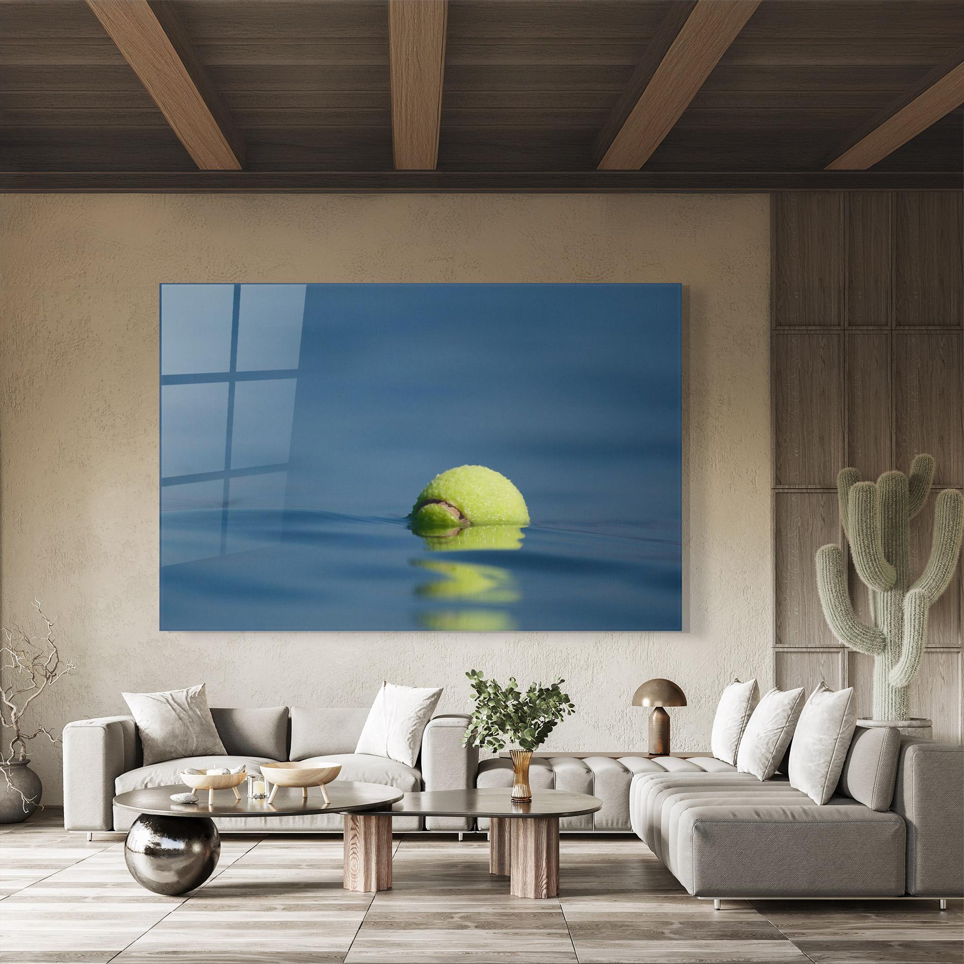 Üvegkép Tennis Ball In Water mockup 8