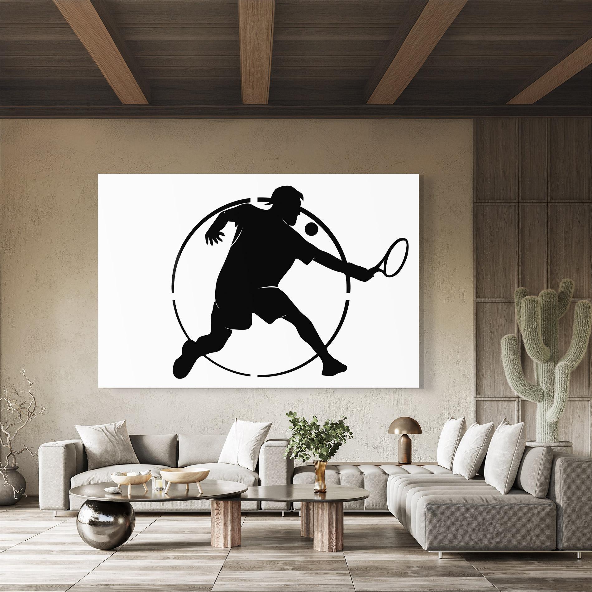 Üvegkép Tennis Black Circle mockup 8