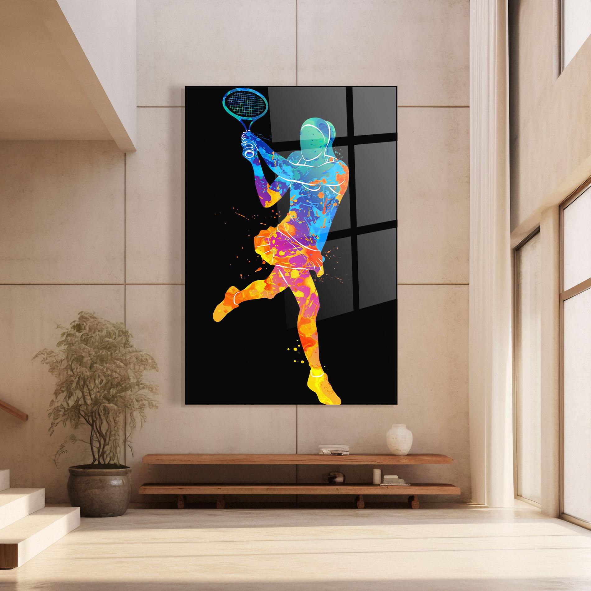 Üvegkép Blue Orange Tennis mockup 8