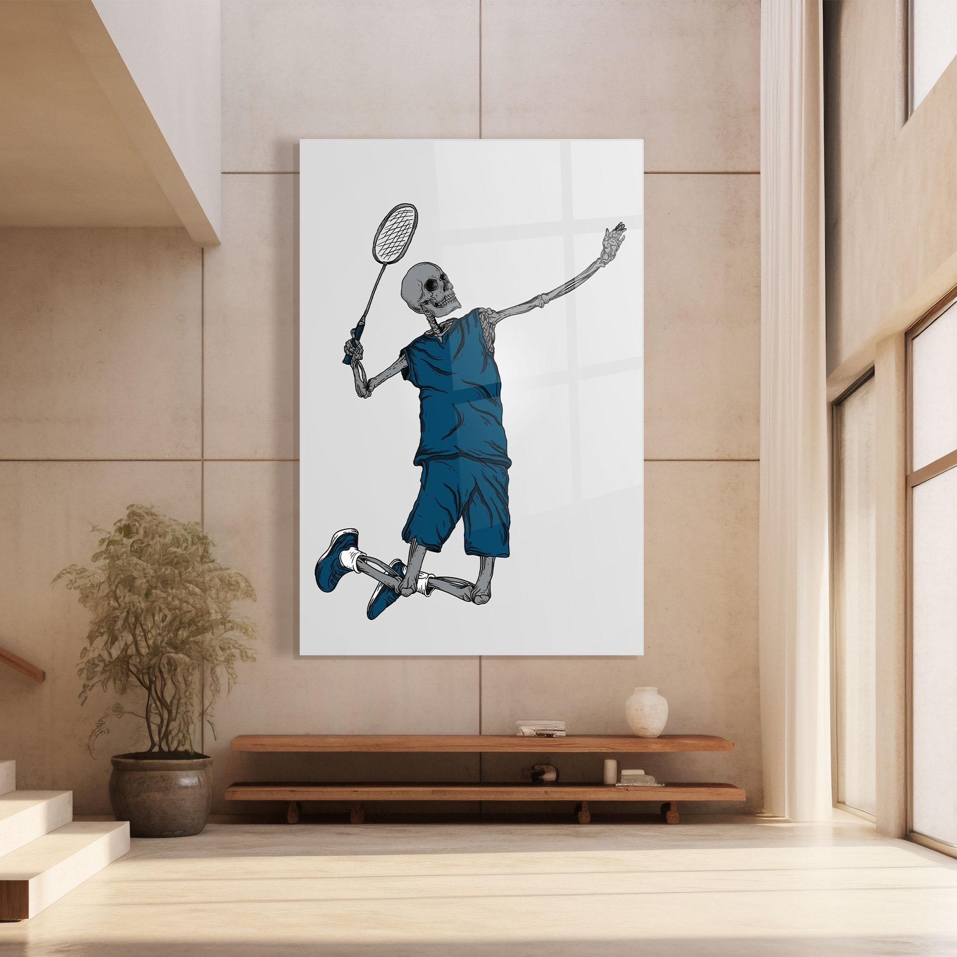 Üvegkép Blue Skull Tennis mockup 8