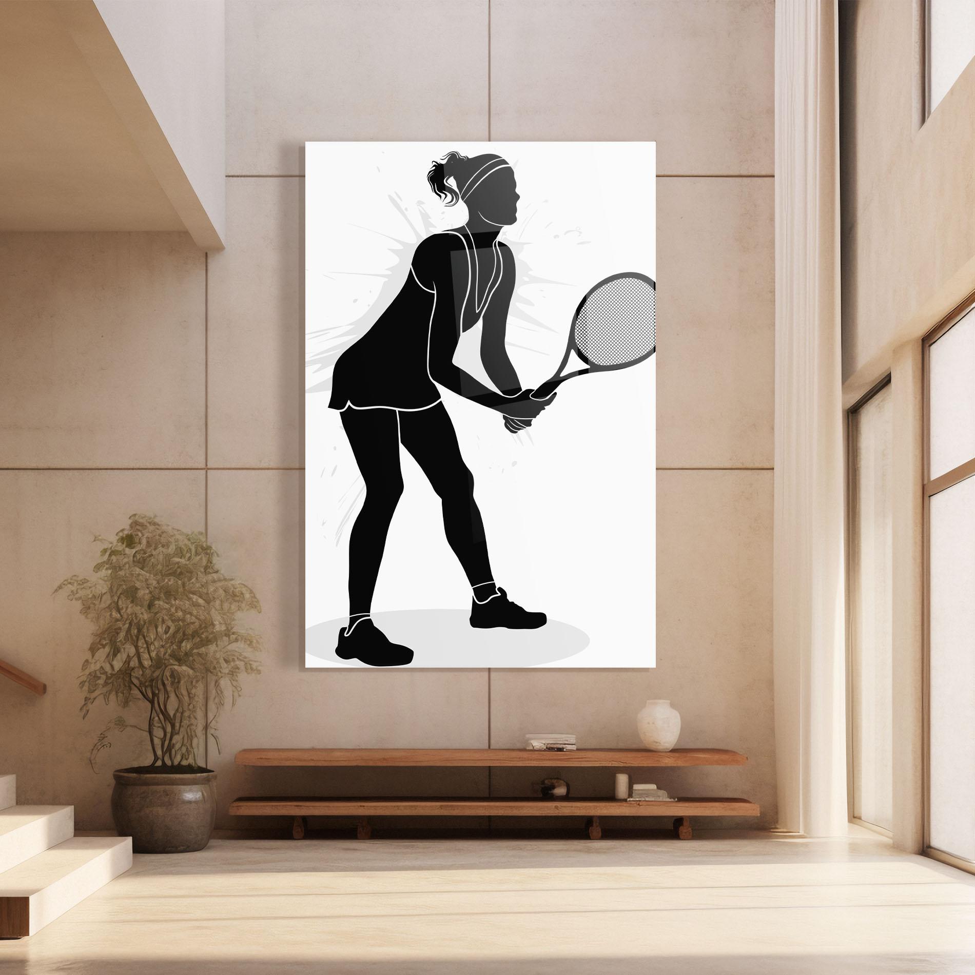 Üvegkép Female Tennis Player mockup 8