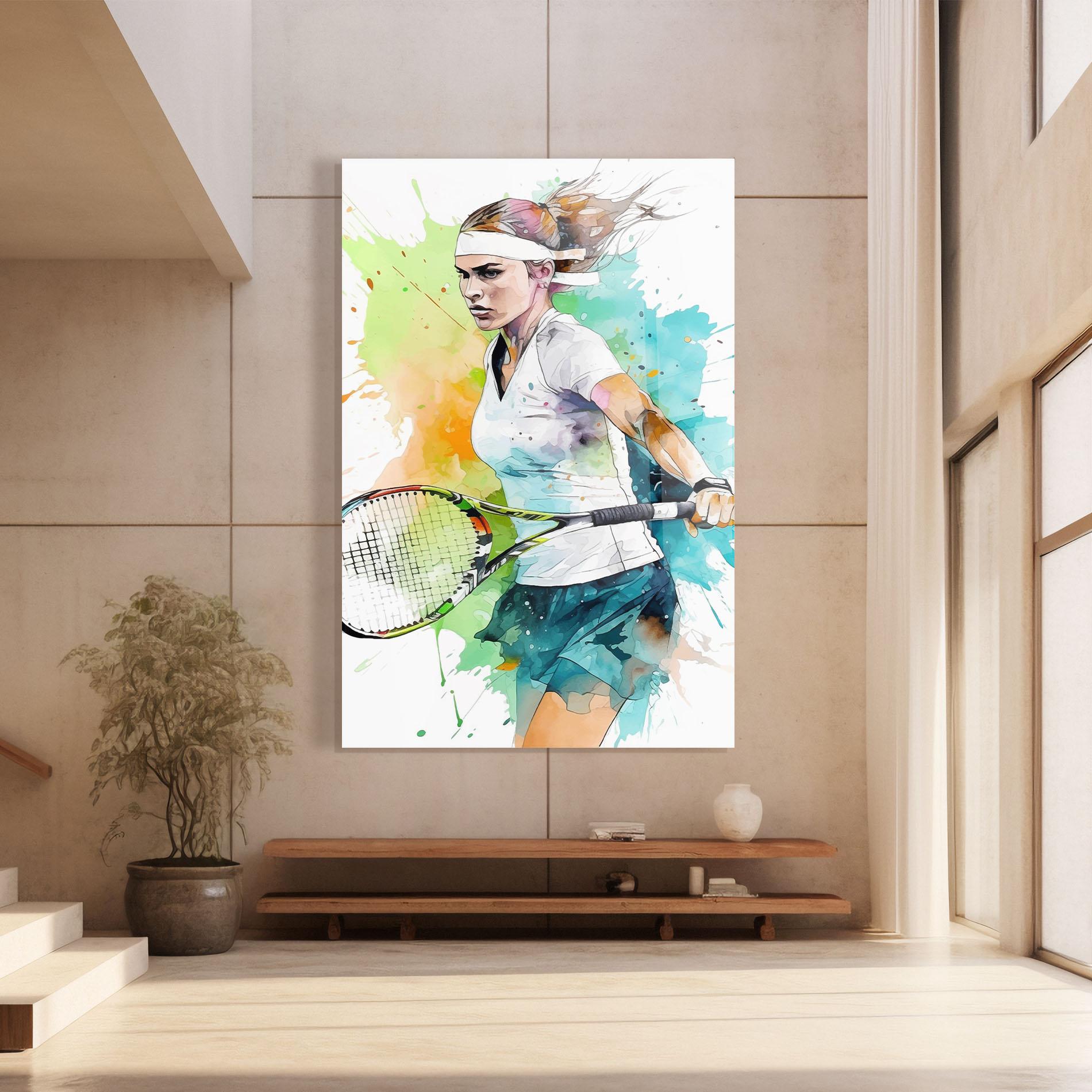 Üvegkép Green Blue Tennis mockup 8