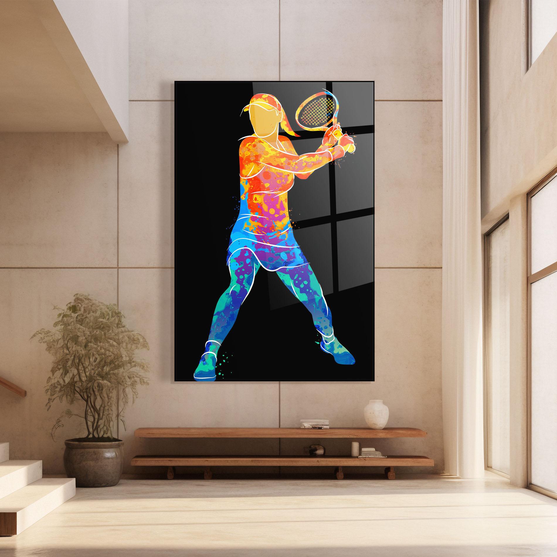 Üvegkép Green Orange Tennis mockup 8