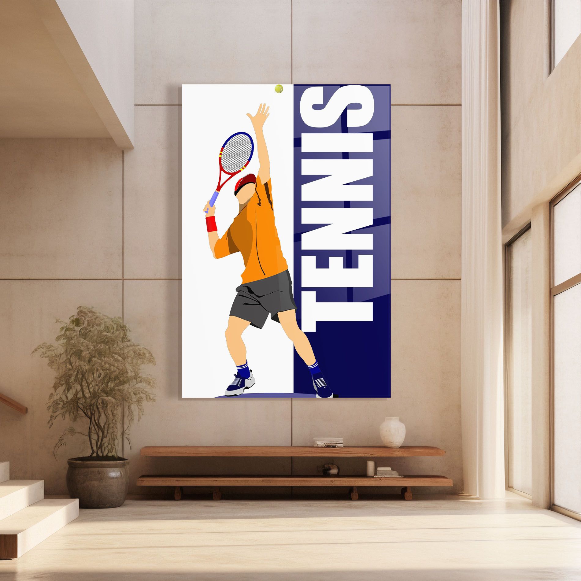 Orange Tennis Player mockup 8