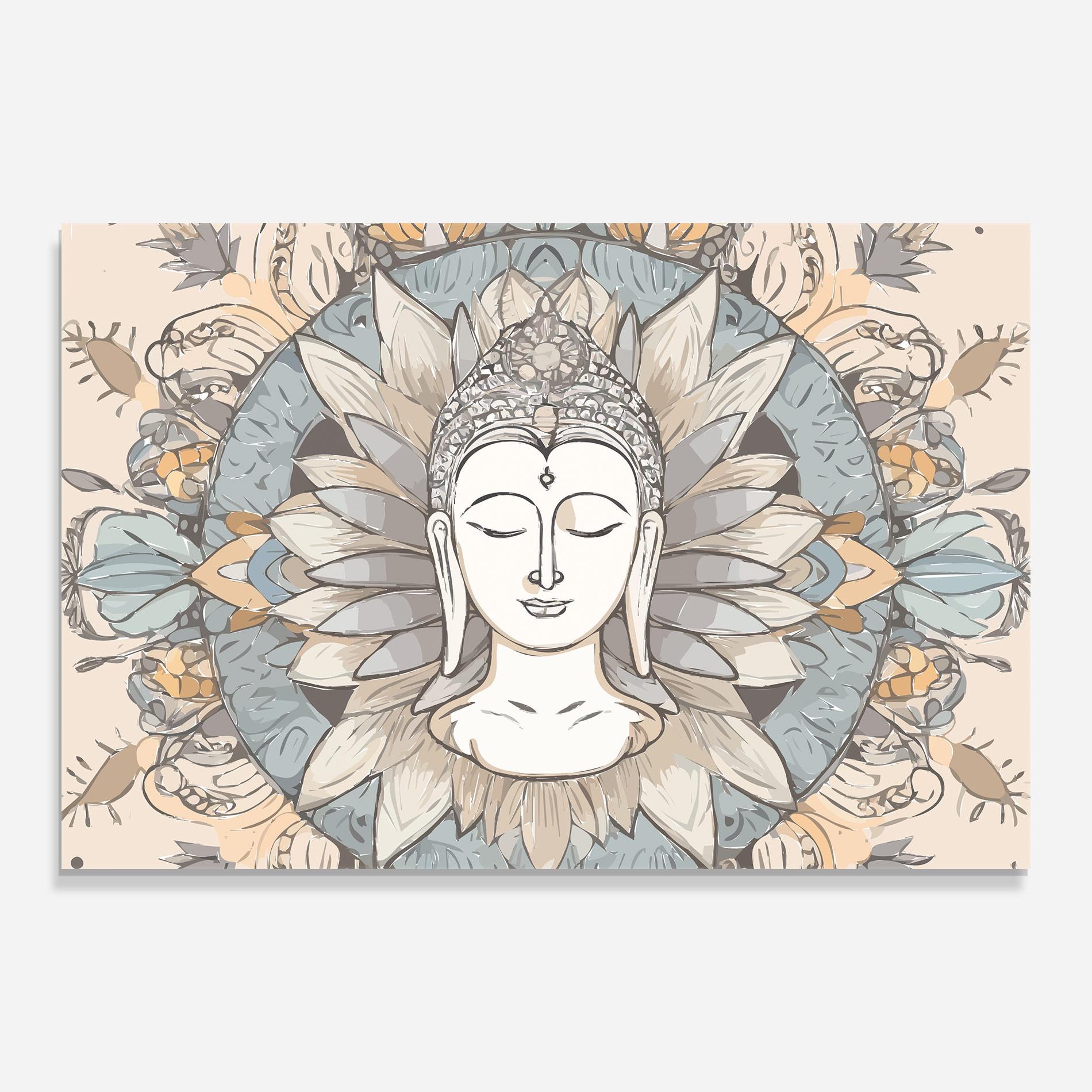 Üvegkép Boho Element mockup 0