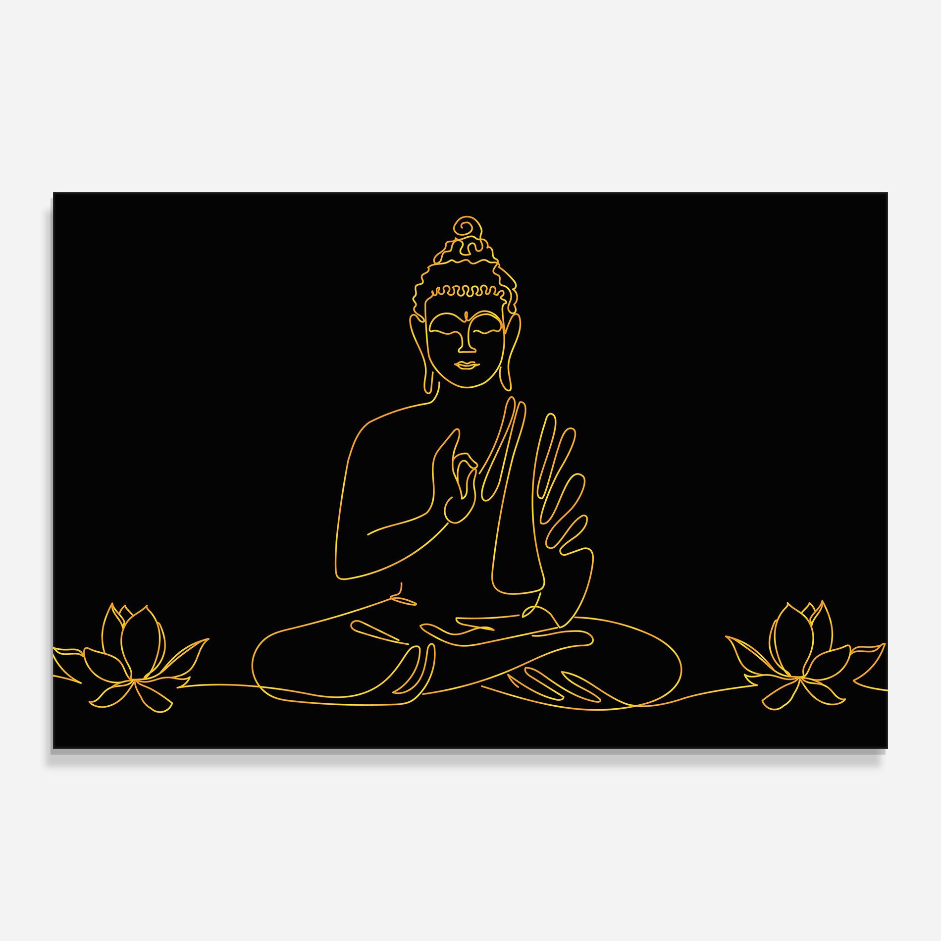 Buddha Gold Line mockup 0