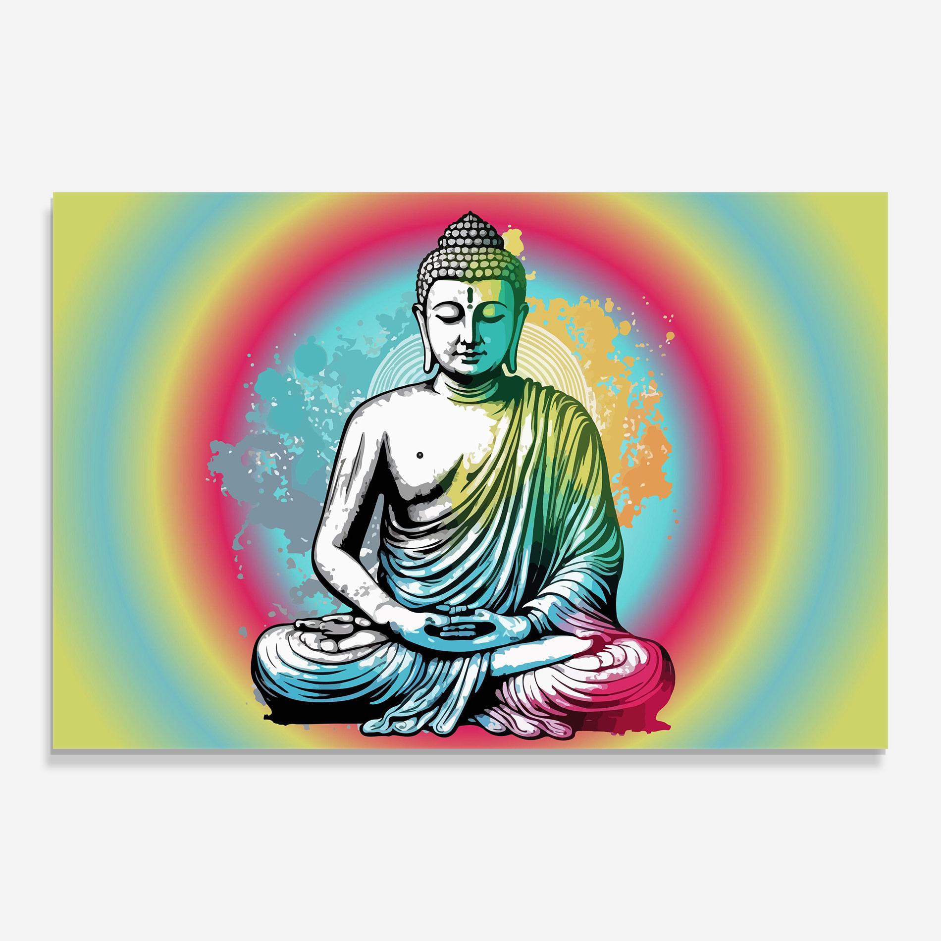 Üvegkép Budha Yoga mockup 0