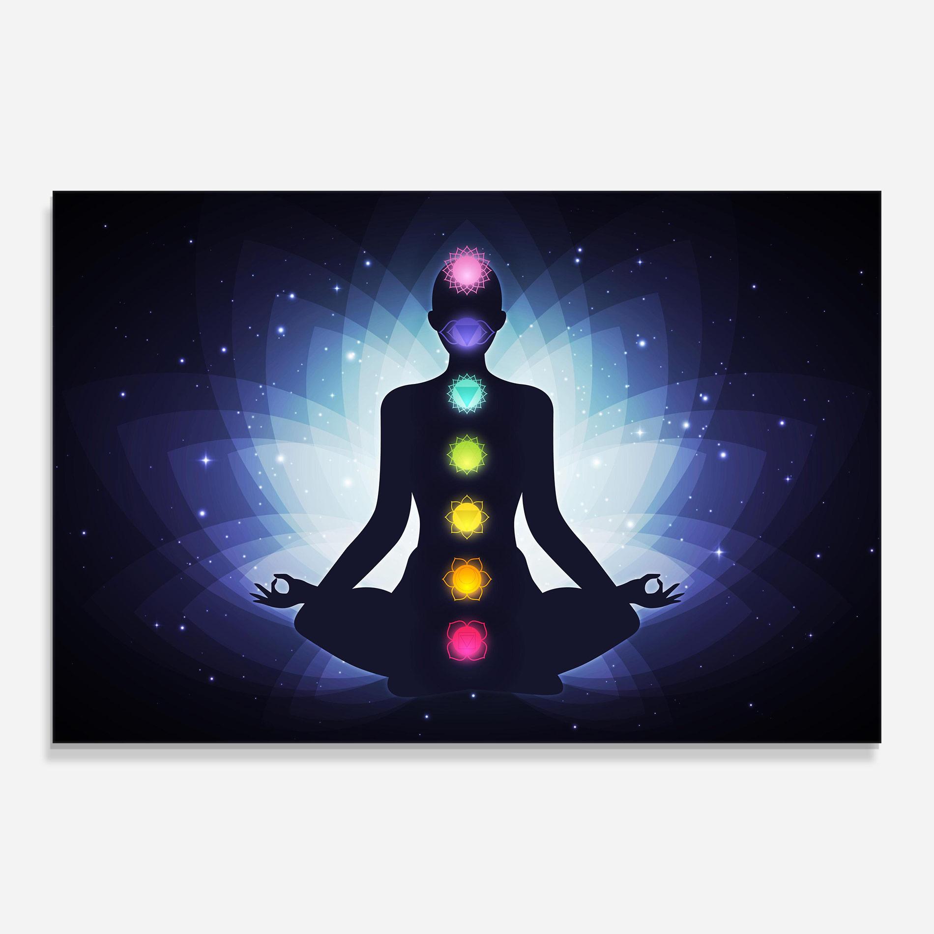 Üvegkép Flower Meditation mockup 0