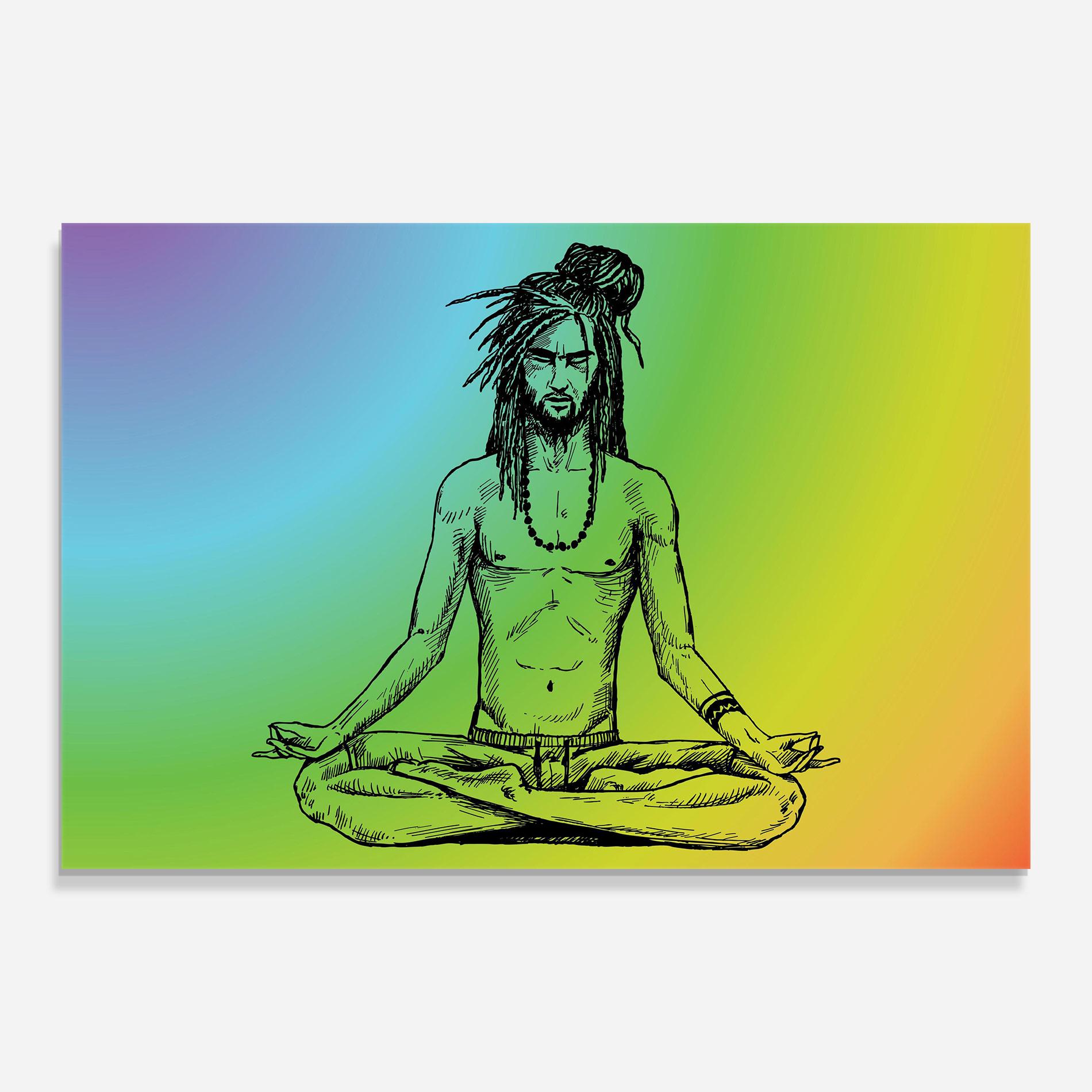 Üvegkép Meditation Time mockup 0