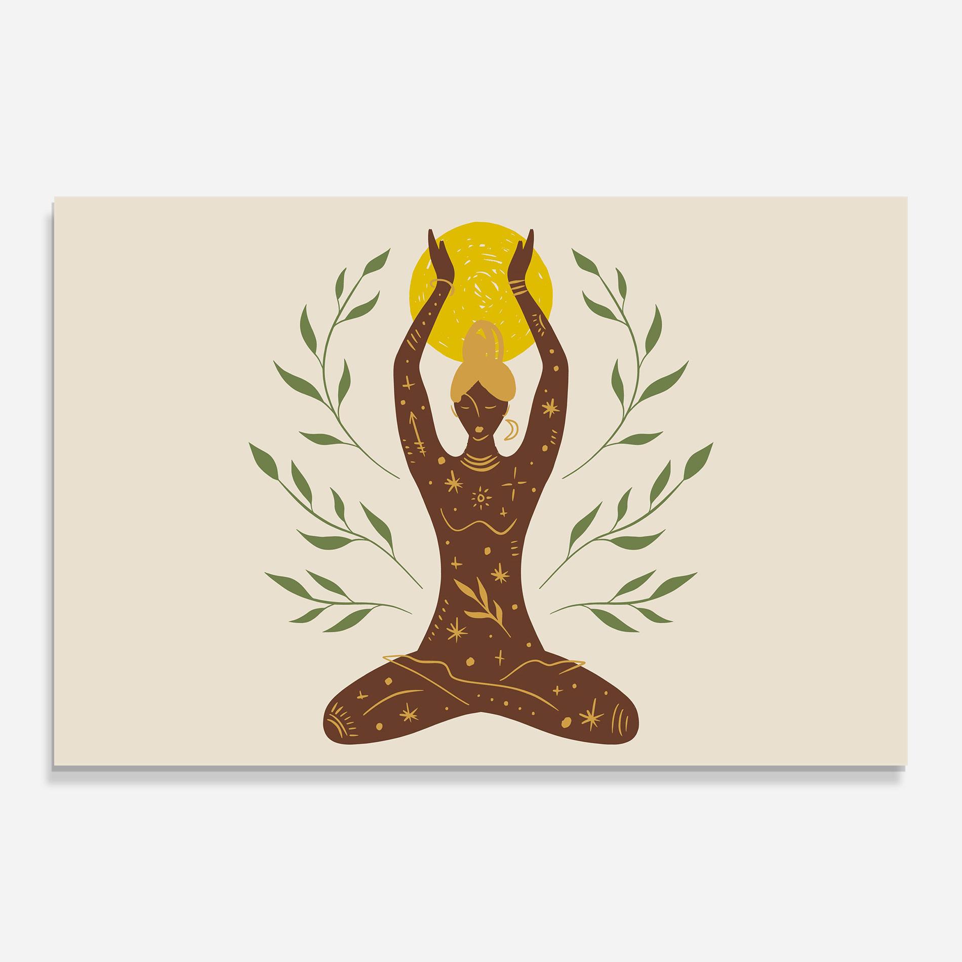 Üvegkép Moon Girl Yoga mockup 0