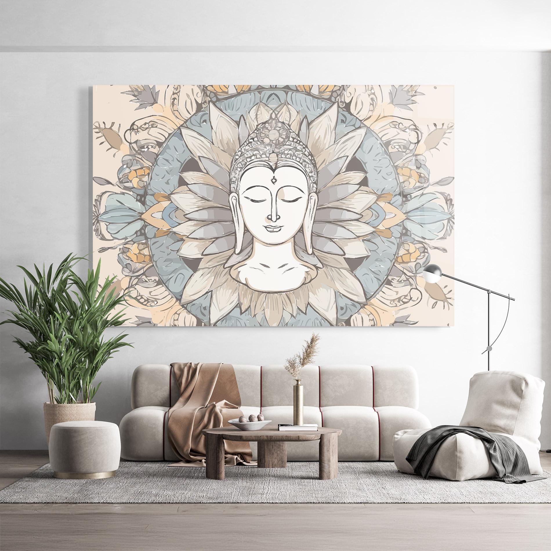 Üvegkép Boho Element mockup 9