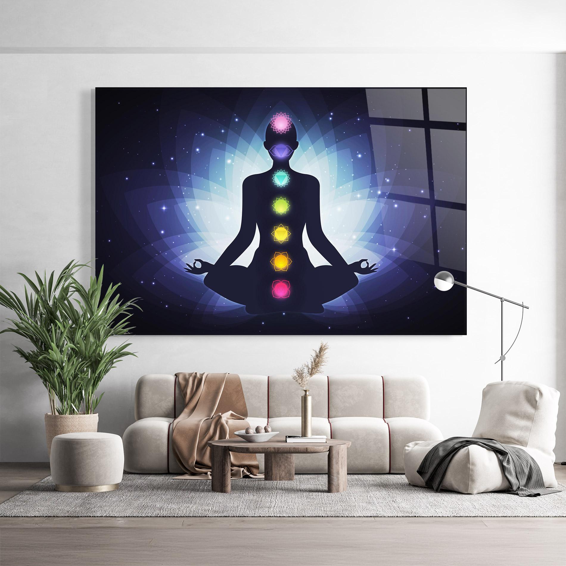 Üvegkép Flower Meditation mockup 9