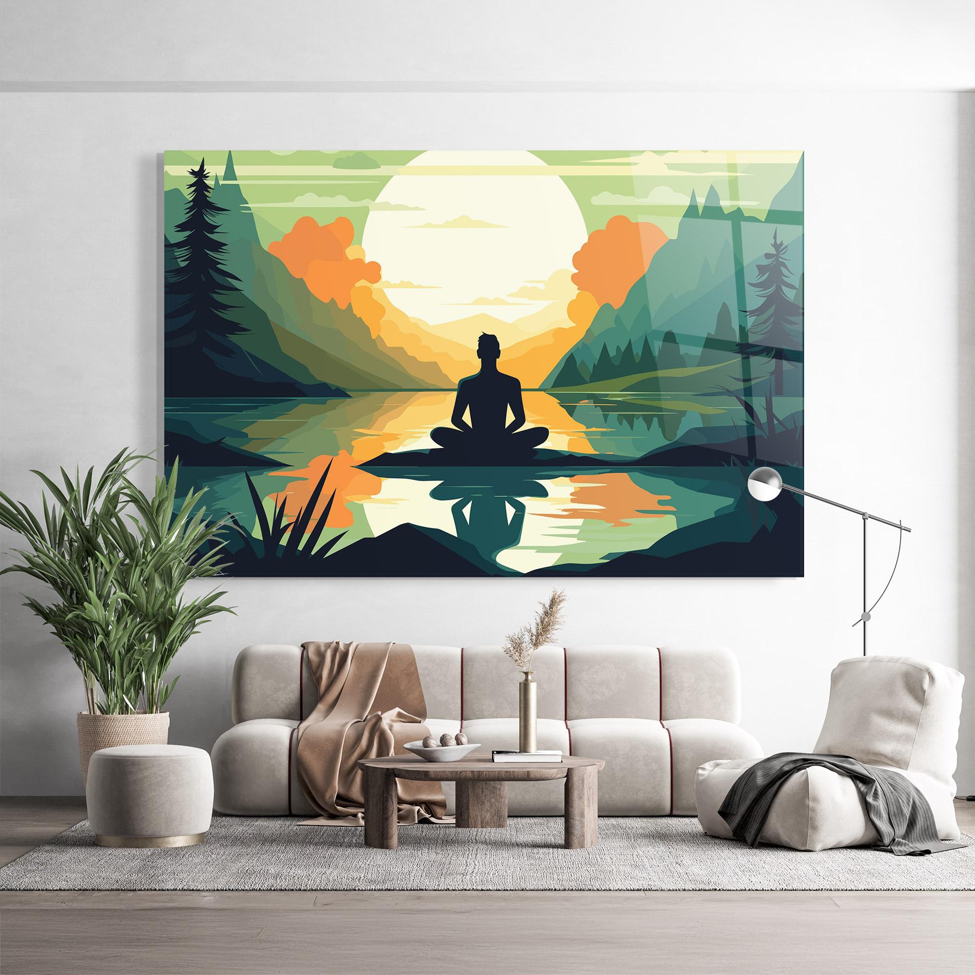 Üvegkép Forest Yoga mockup 9