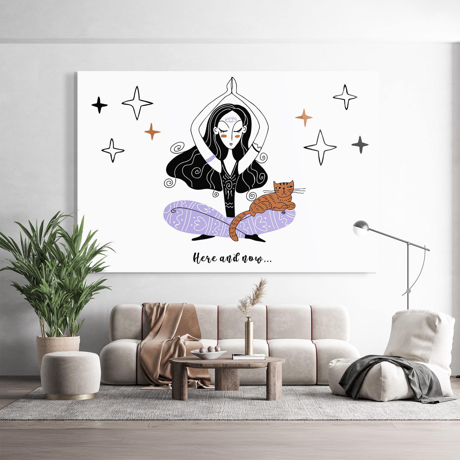 Üvegkép Here And Now mockup 9