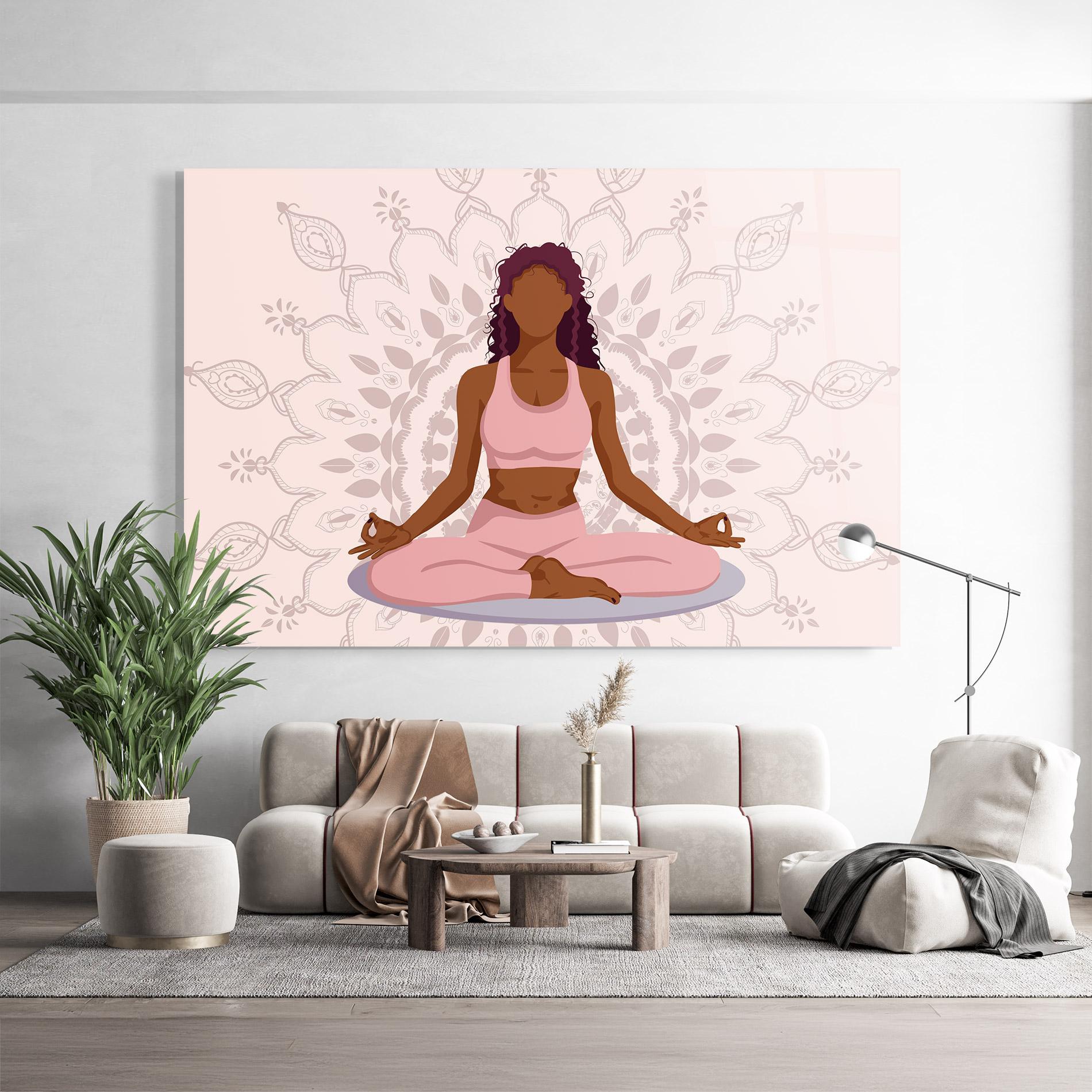 Üvegkép Lotus Position mockup 9