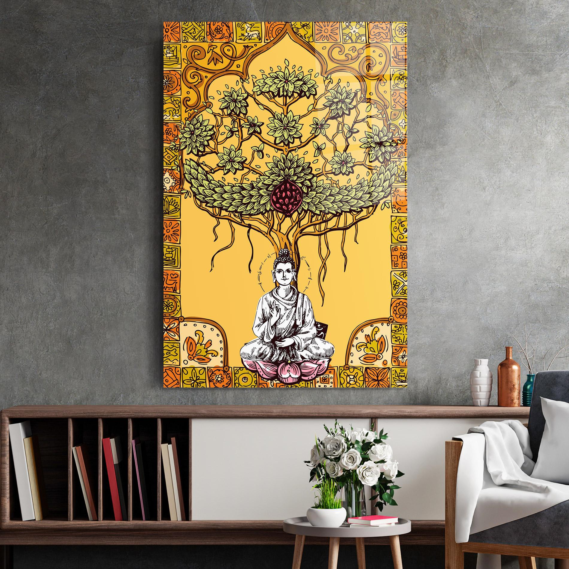 Üvegkép Meditation Three mockup 2