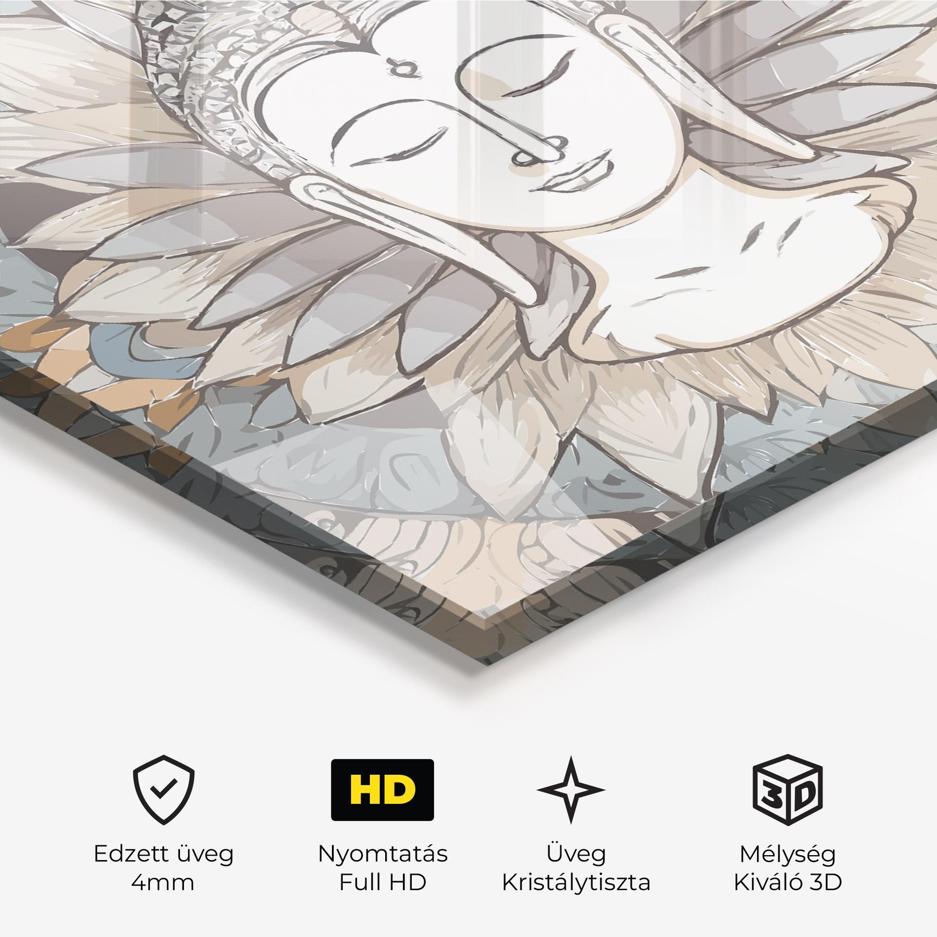 Üvegkép Boho Element mockup 3