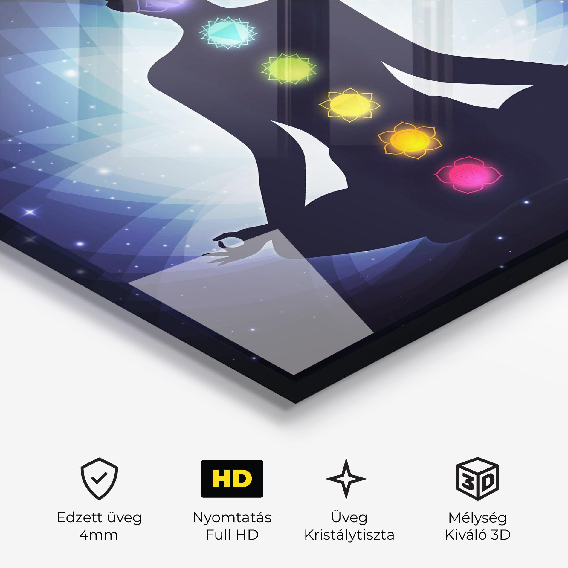 Üvegkép Flower Meditation mockup 3