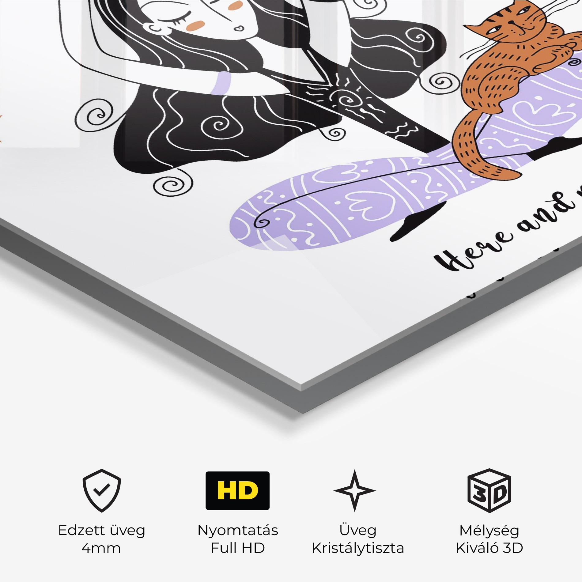 Üvegkép Here And Now mockup 3