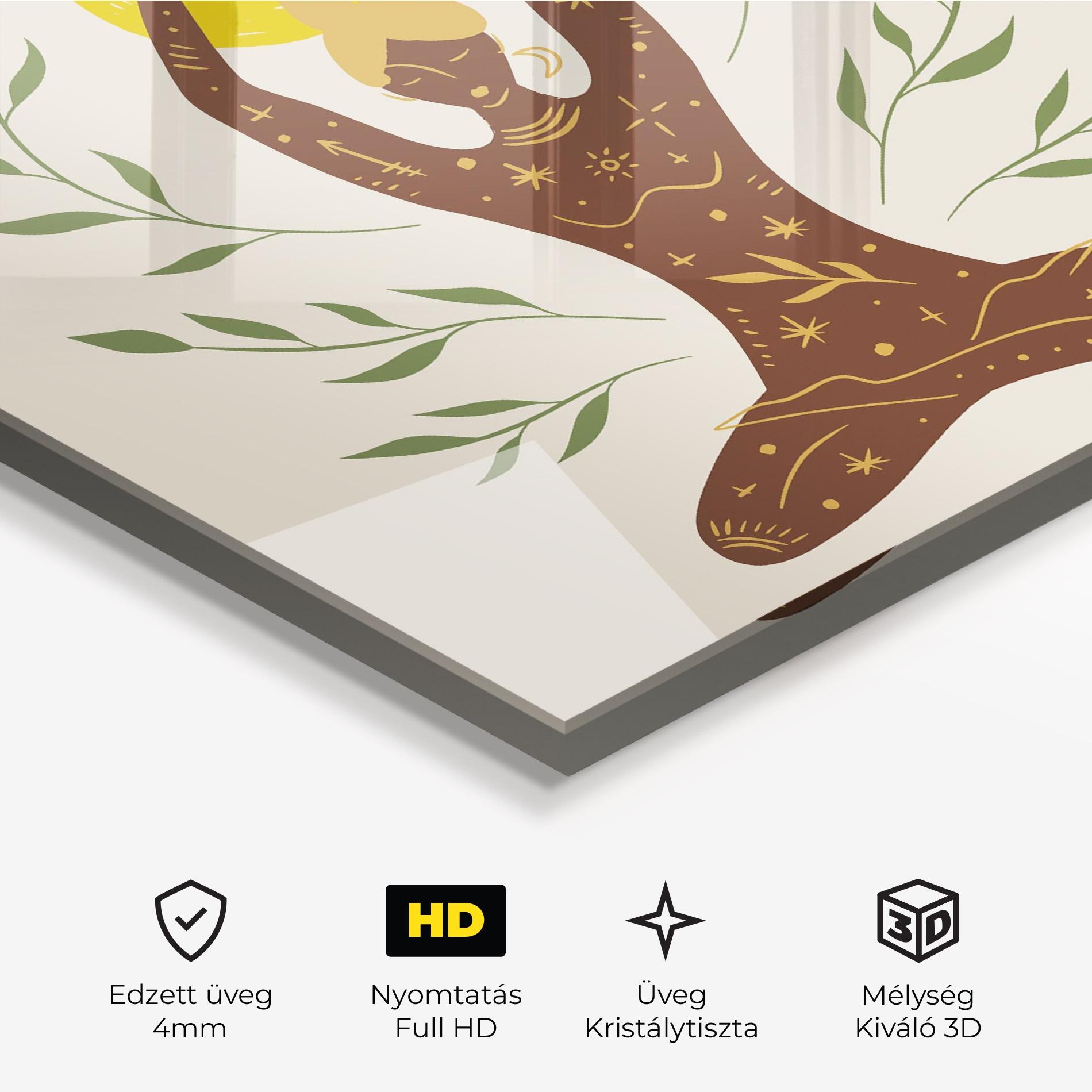 Üvegkép Moon Girl Yoga mockup 3