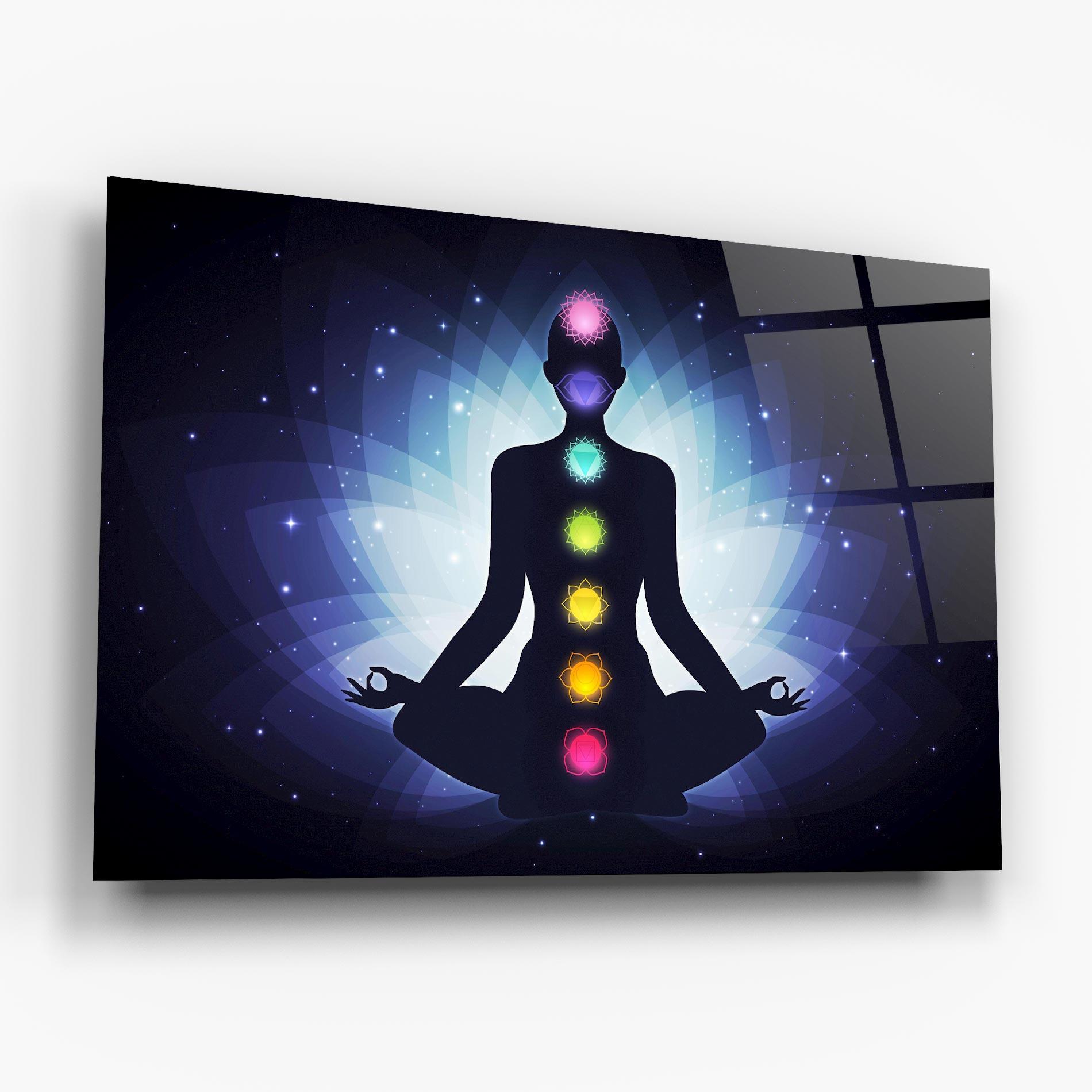 Üvegkép Flower Meditation mockup 6