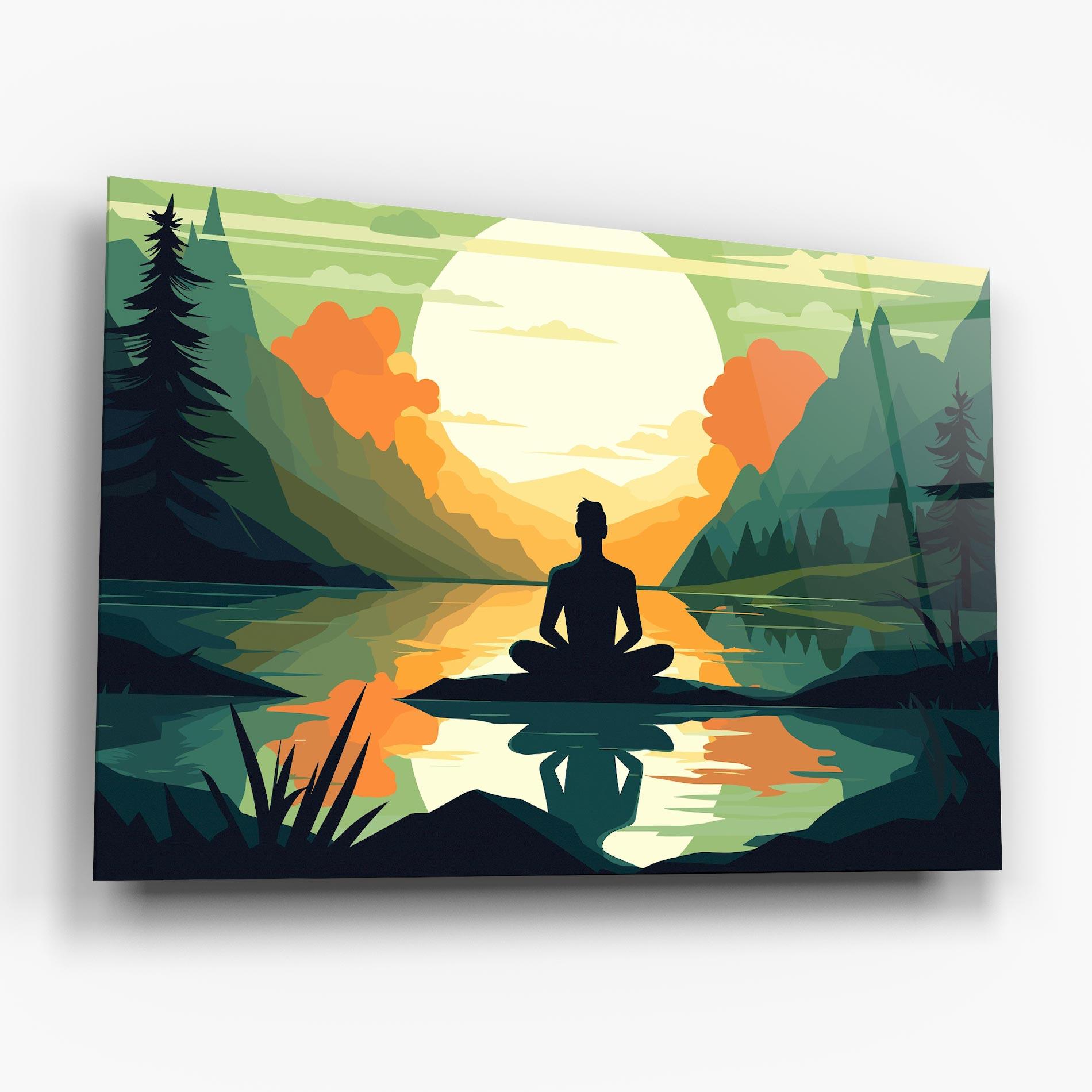 Üvegkép Forest Yoga mockup 6