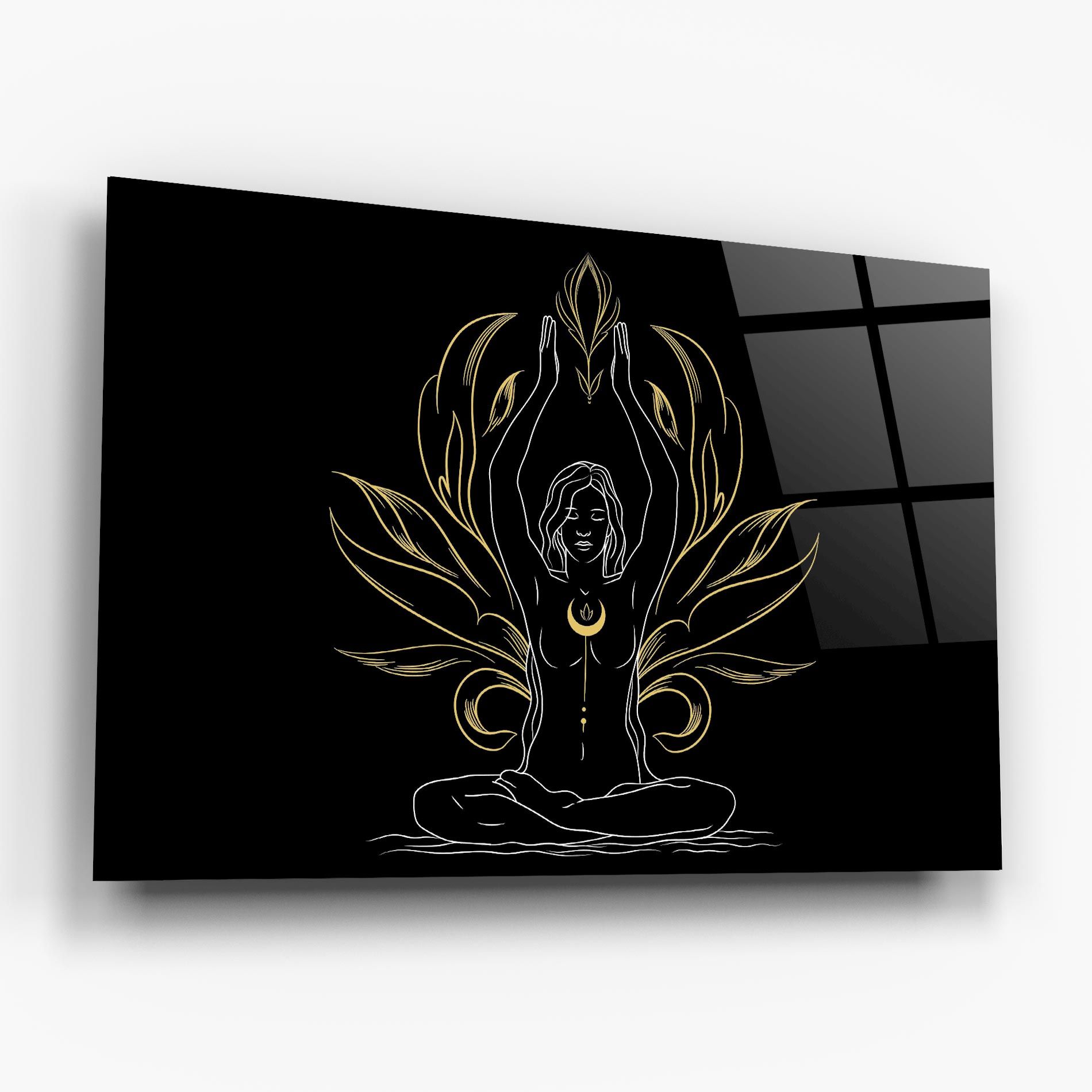 Gold Yoga Pose mockup 6